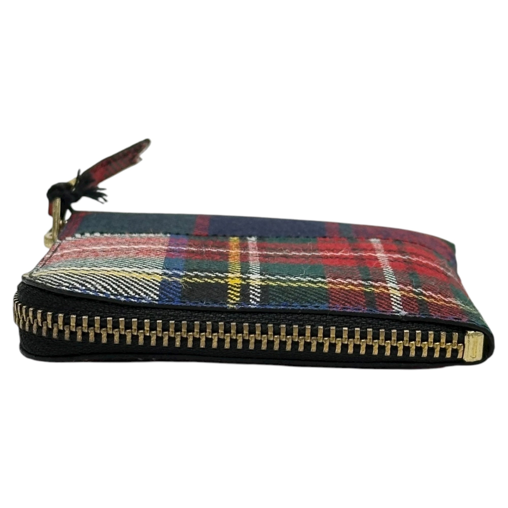 COMME des GARCONS(コムデギャルソン) TARTAN PATCHWORK タータンチェック パッチワーク ジップ 財布 SA3100TP レッド×グリーン