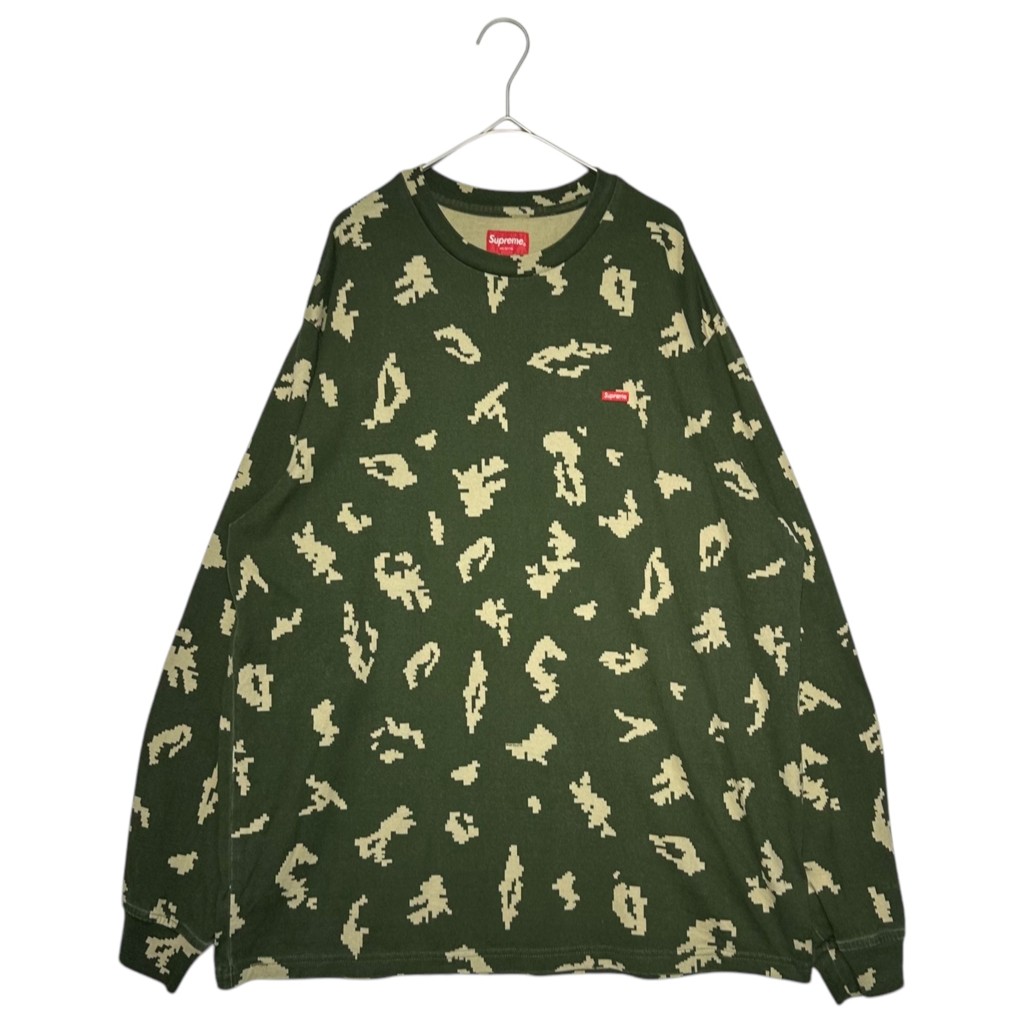 SUPREME(シュプリーム) 21AW Small Box Logo L/S Tee スモール ボックス ロゴ 長袖 Tシャツ デジカモ L グリーン×カーキ 21FW Olive Russian Camo