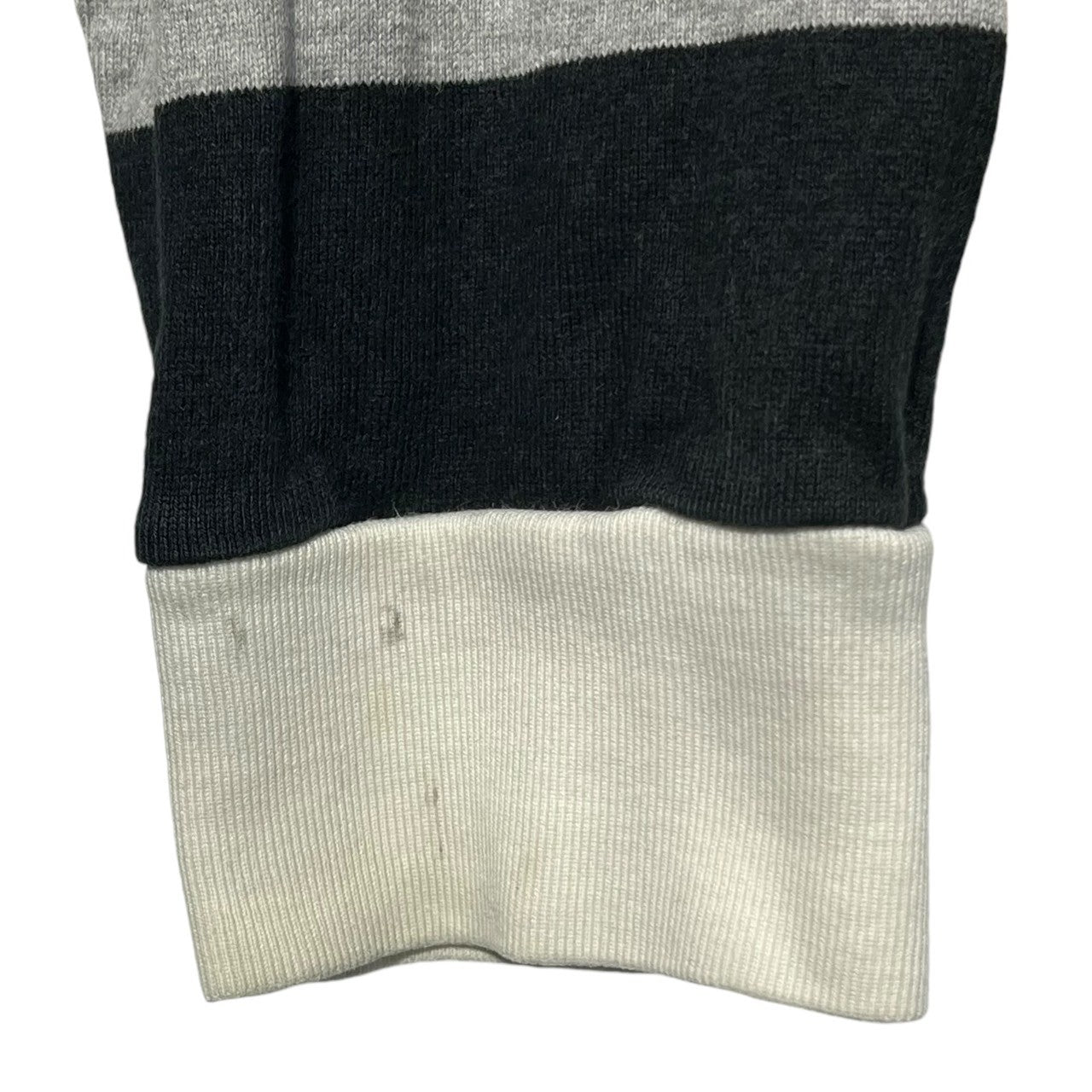 BAPE BY A BATHING APE(ベイプ バイ ア ベイシングエイプ) 00's One point logo switching long sleeve rugby shirt ワンポイント ロゴ 切替 長袖 ラグビーシャツ ラガーシャツ 猿 L パープル×グレー×ブラック