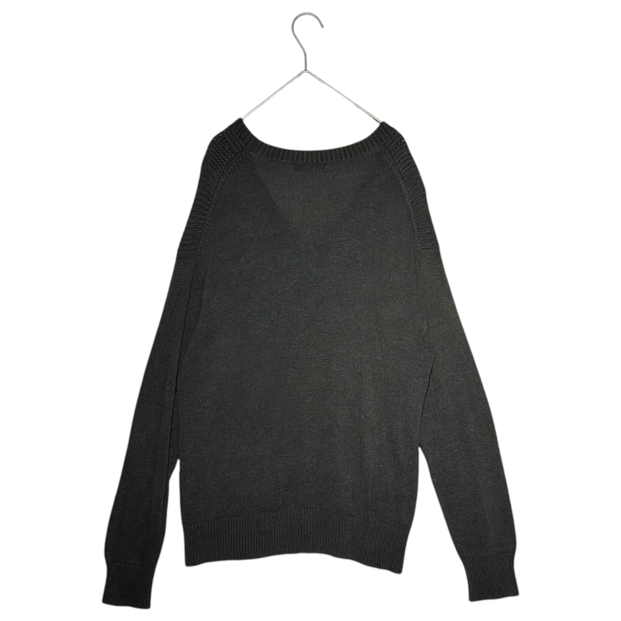 Y's for men(ワイズフォーメン) 90's Vintage V-Neck Long Sleeve Cotton Knit 90年代 ヴィンテージ Vネック 長袖 コットン ニット FREE ブラック