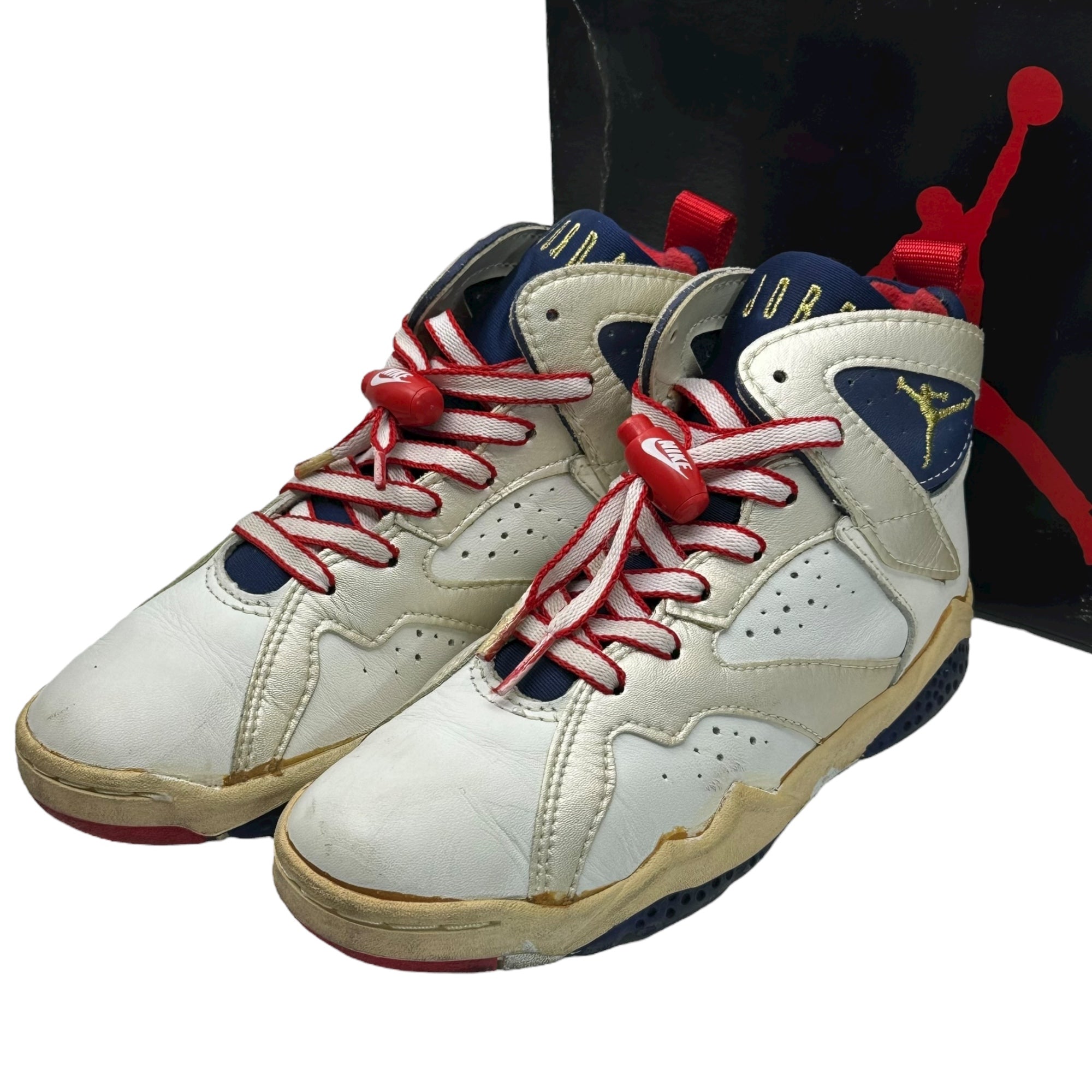 NIKE(ナイキ) 1992 Sky Jordan 7 BPS 'Olympic' スカイ ジョーダン 7 オリンピック 151022-140 US 13(19cm) ホワイト×レッド×ネイビー 90's 90年代 ヴィンテージ スニーカー オリジナル