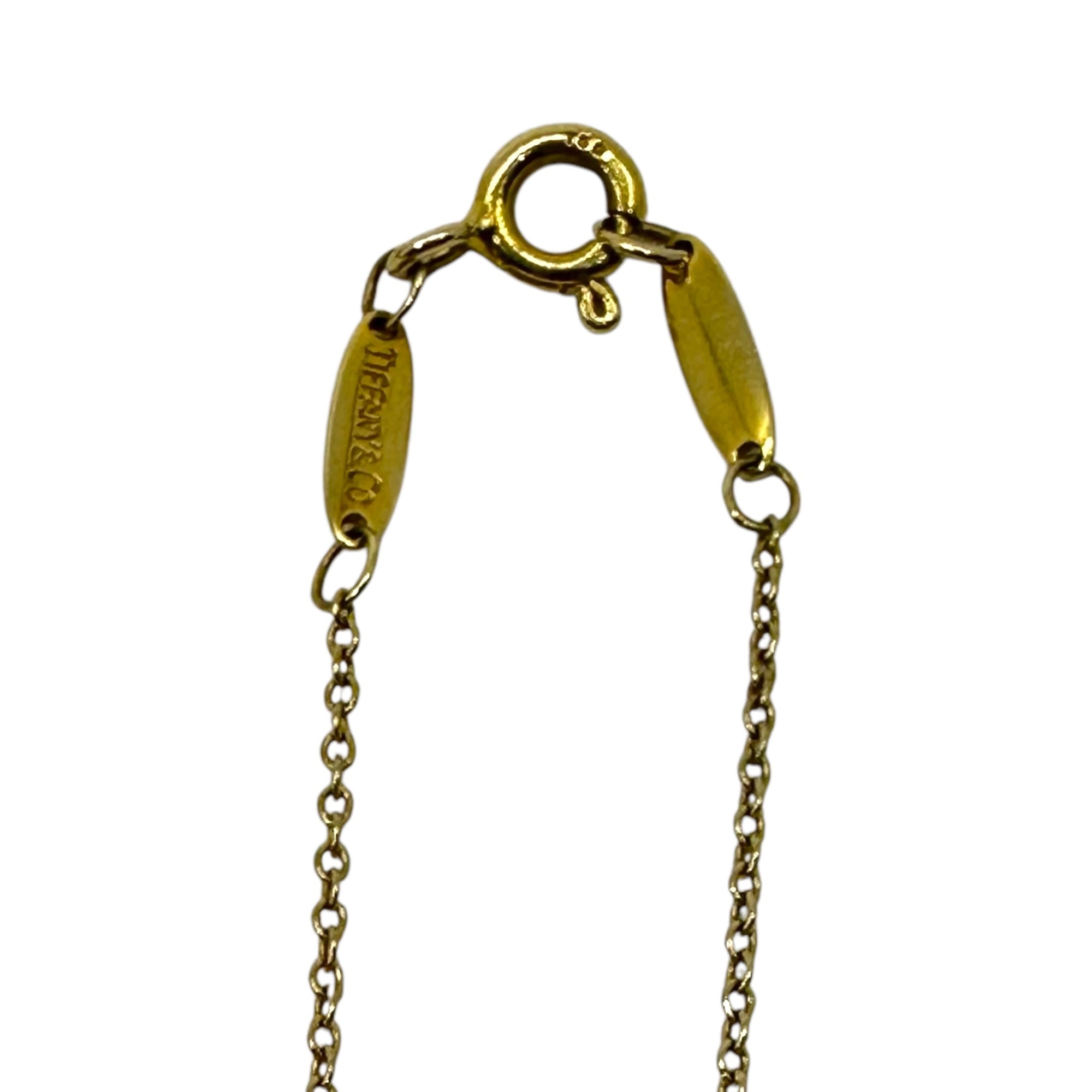 TIFFANY & CO.(ティファニー) Small Cross Necklace YG Yellow Gold Pendant Cross Elsa Peretti Necklace スモールクロス ネックレス YG イエローゴールド ペンダント 十字架 エルサ・ペレッティ ネックレス ゴールド K18(750)