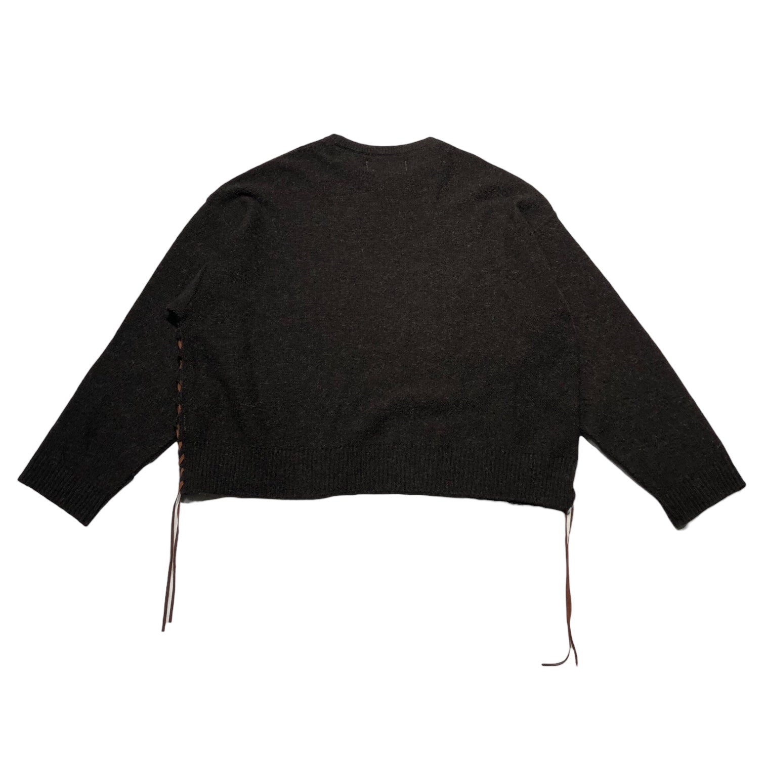 WONDERLAND(ワンダーランド) WL CREWNECK KNIT side lace up クルーネックニット サイド レースアップ FREE ブラウン 参考定価28,600円(税込)