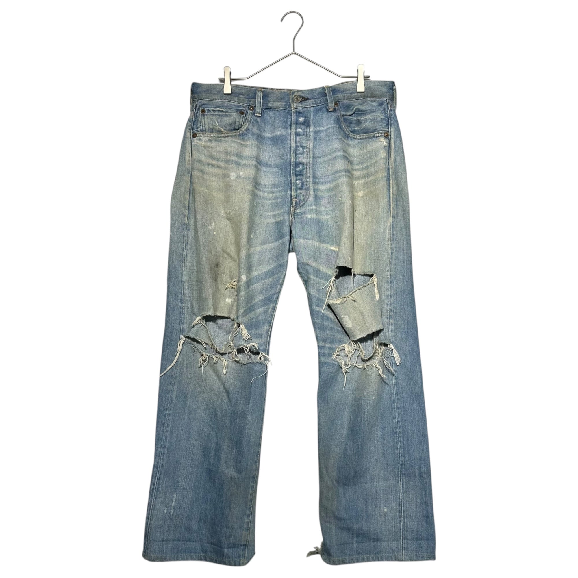 LEVI'S VINTAGE CLOTHING(リーバイスビンテージクロージング) 71501 1971 Reprint Model Super Distressed Denim Pants 1971年復刻 モデル スーパー ダメージ デニム パンツ 71501 J22 J31664 0206 W38 ライトインディゴ 1点物