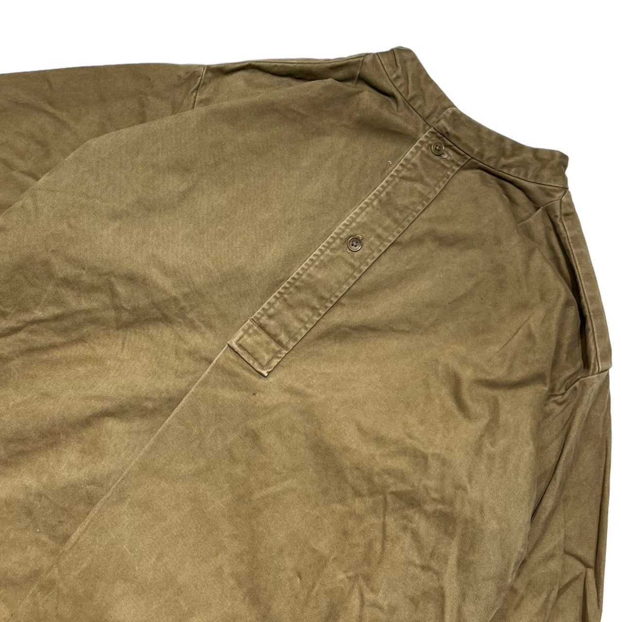 YAECA×HOBONICHI LDKWARE(ヤエカ×ほぼ日 エルディーケーウェア) スタンドカラー チュニック ワンピース ブラウス シャツ ギャザー コットン 020205 M カーキ