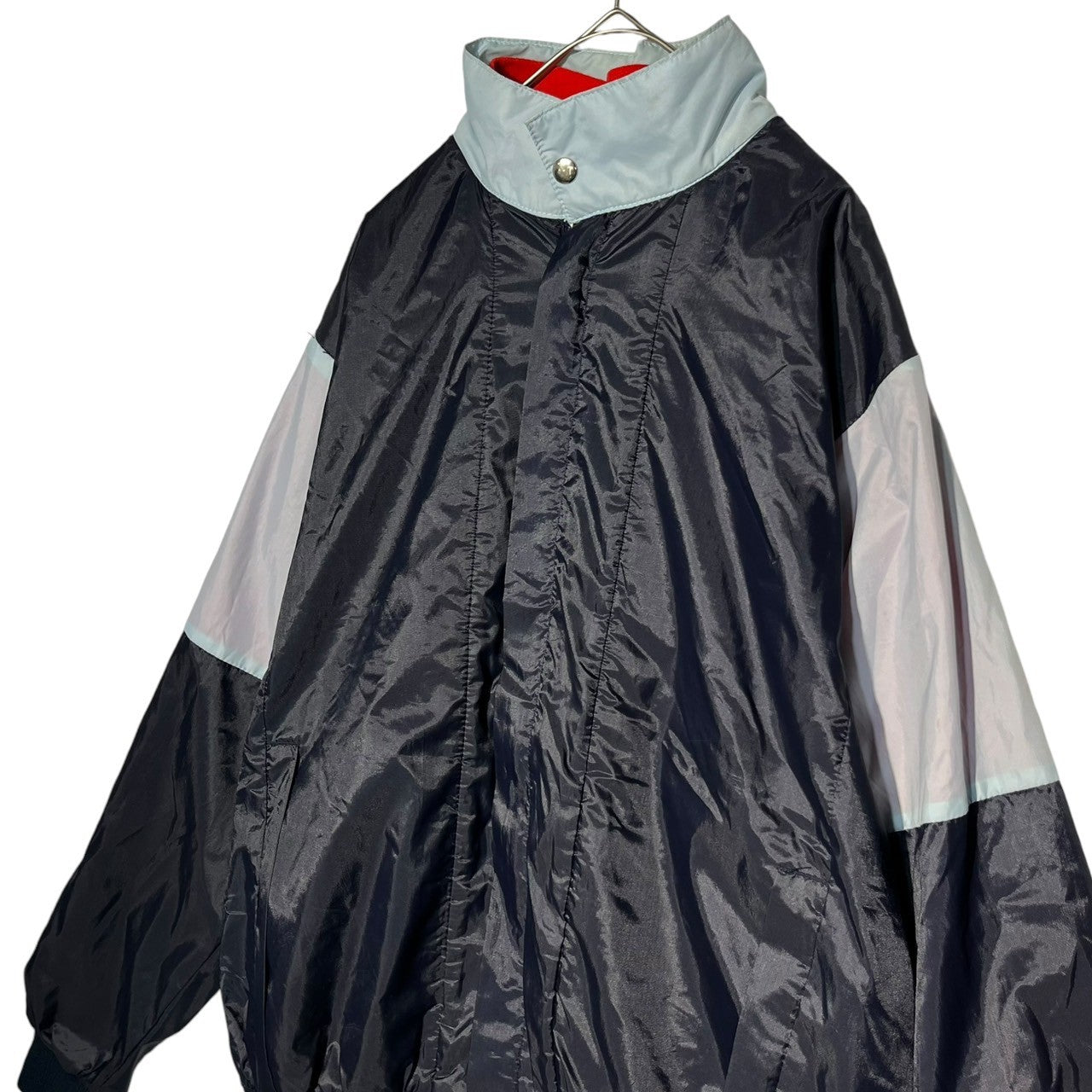 adidas(アディダス) 70's vintage nylon jacket ヴィンテージ ナイロン ジャケット 168(M程度) ネイビー×スカイブルー