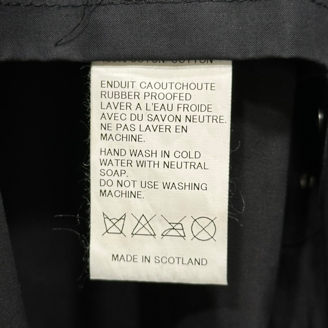 MACKINTOSH(マッキントッシュ) "Genuine Handmade" Stand Collar Rubber-Coated Coat ジェニュイン ハンドメイド ステンカラー ゴム引き コート 36(S程度) チャコールグレー