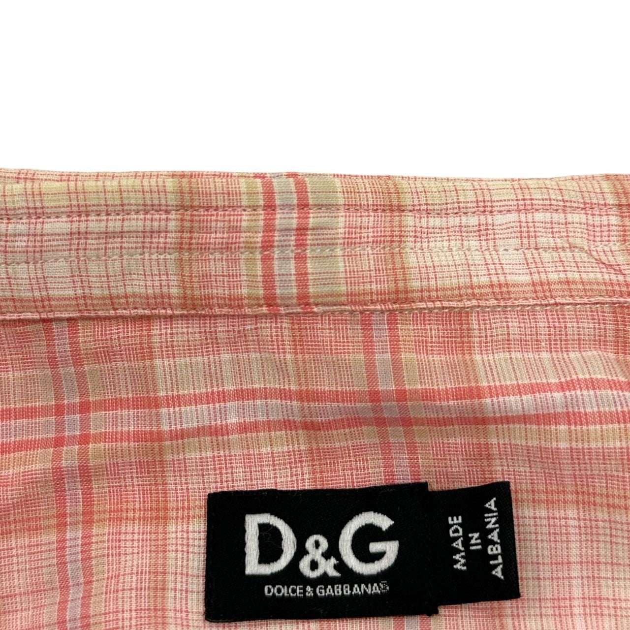 D&G(ディー&ジードルガバドルチェ&ガッバーナ) Western Check Shirt ウエスタン チェック シャツ RS0028/ST055 50(L) ピンク