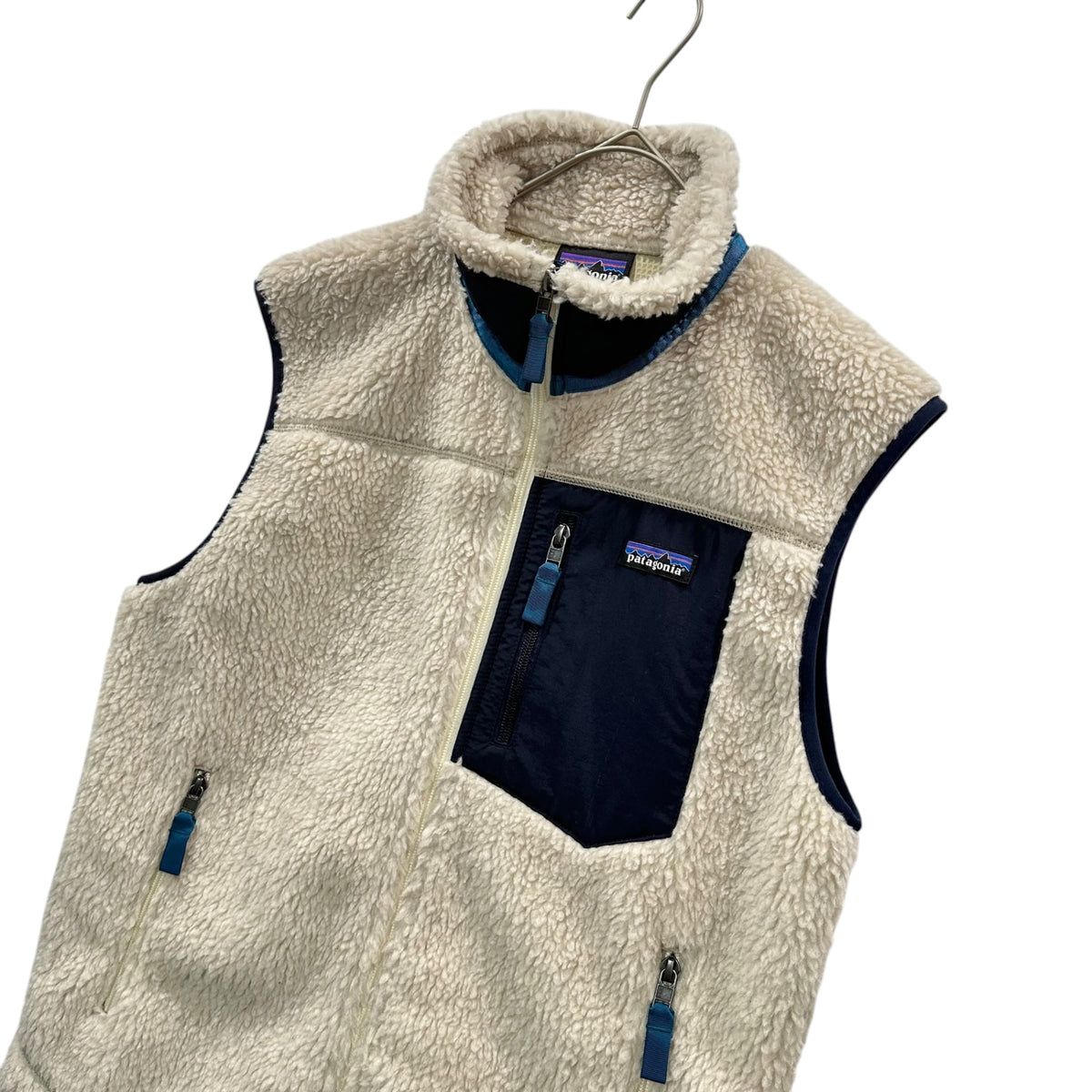 Patagonia(パタゴニア) 2022AW Classic Retro-X Vest クラシック レトロ X ベスト 23048FA22 M アイボリー×ネイビー