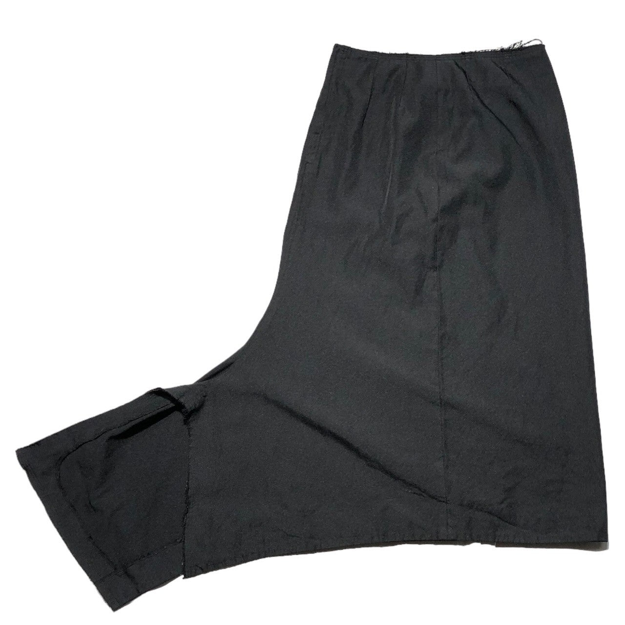 COMME des GARCONS(コムデギャルソン) 20SS Polyester full length asymmetric long skirt 製品染め ポリ縮絨 アシンメトリー ロング スカート GE-S020 M ブラック AD2019 オーランドー