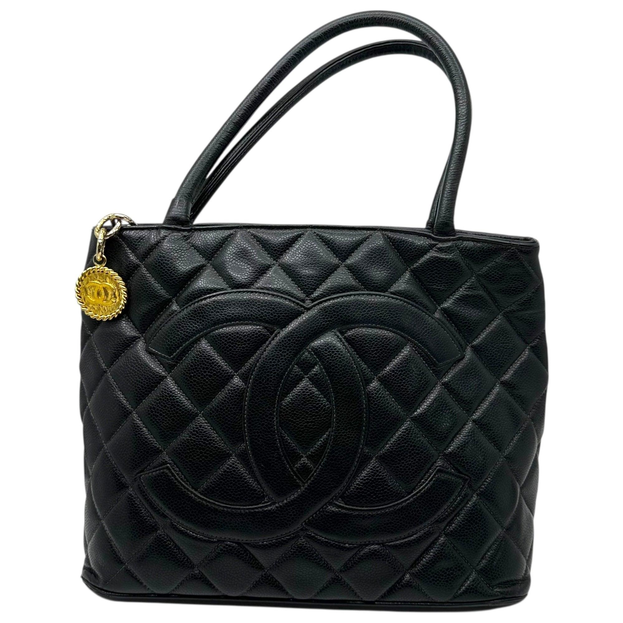 CHANEL(シャネル) 2000’s Reissue Tote Bag - Caviar Skin 復刻 トート バッグ - キャビア スキン ブラック 6****** ハンド ココマーク チャーム