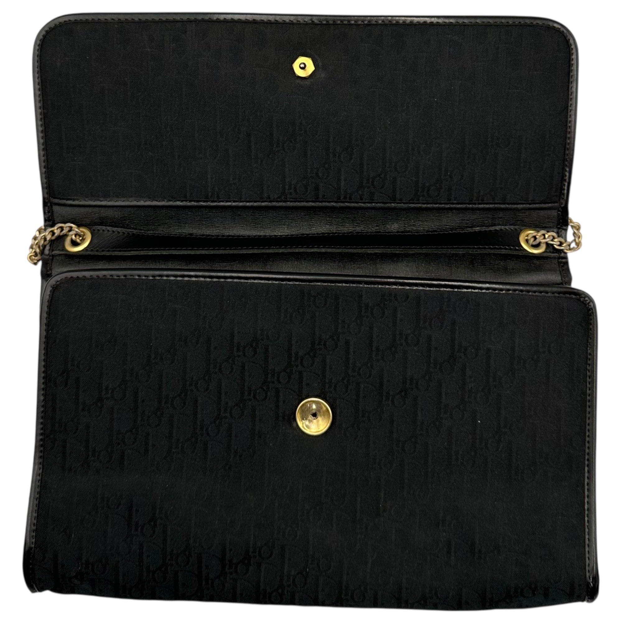Christian Dior(クリスチャンディオール) Vintage Trotter Chain Shoulder Bag ヴィンテージ トロッター チェーン ショルダー バッグ ネイビー