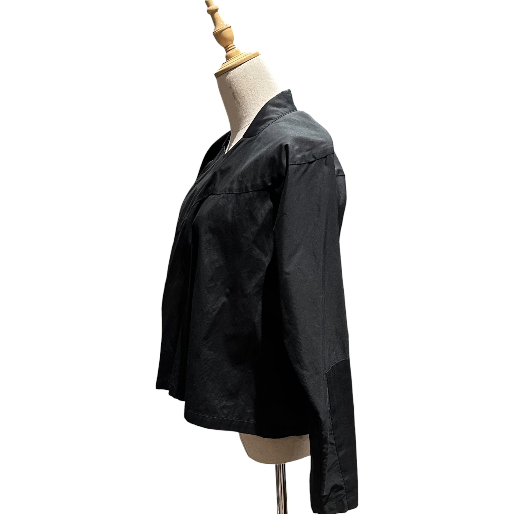 COMME des GARCONS COMME des GARCONS(コムデギャルソンコムデギャルソン) 21AW Cotton Asymmetrical Snap Button Blouse コットン アシンメトリー スナップボタン ブラウス RH-B022 S ブラック AD2021