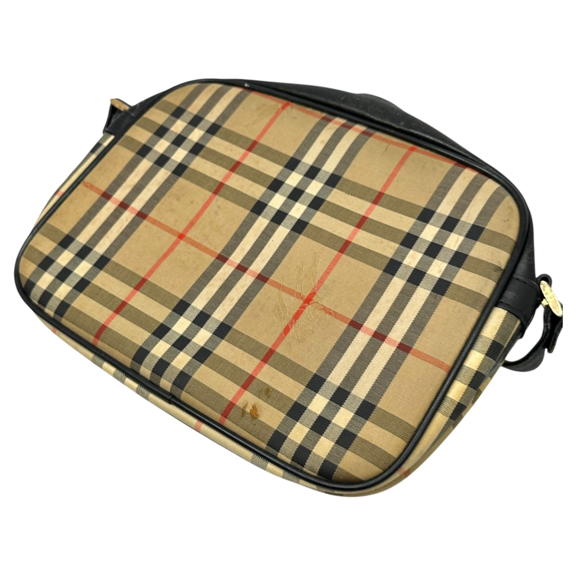 Burberry’s(バーバリーズ) 90's Nova Check One Shoulder Bag ノヴァチェック ワンショルダー バッグ ベージュ×ブラック 90年代 ヴィンテージ ハンド 肩掛け
