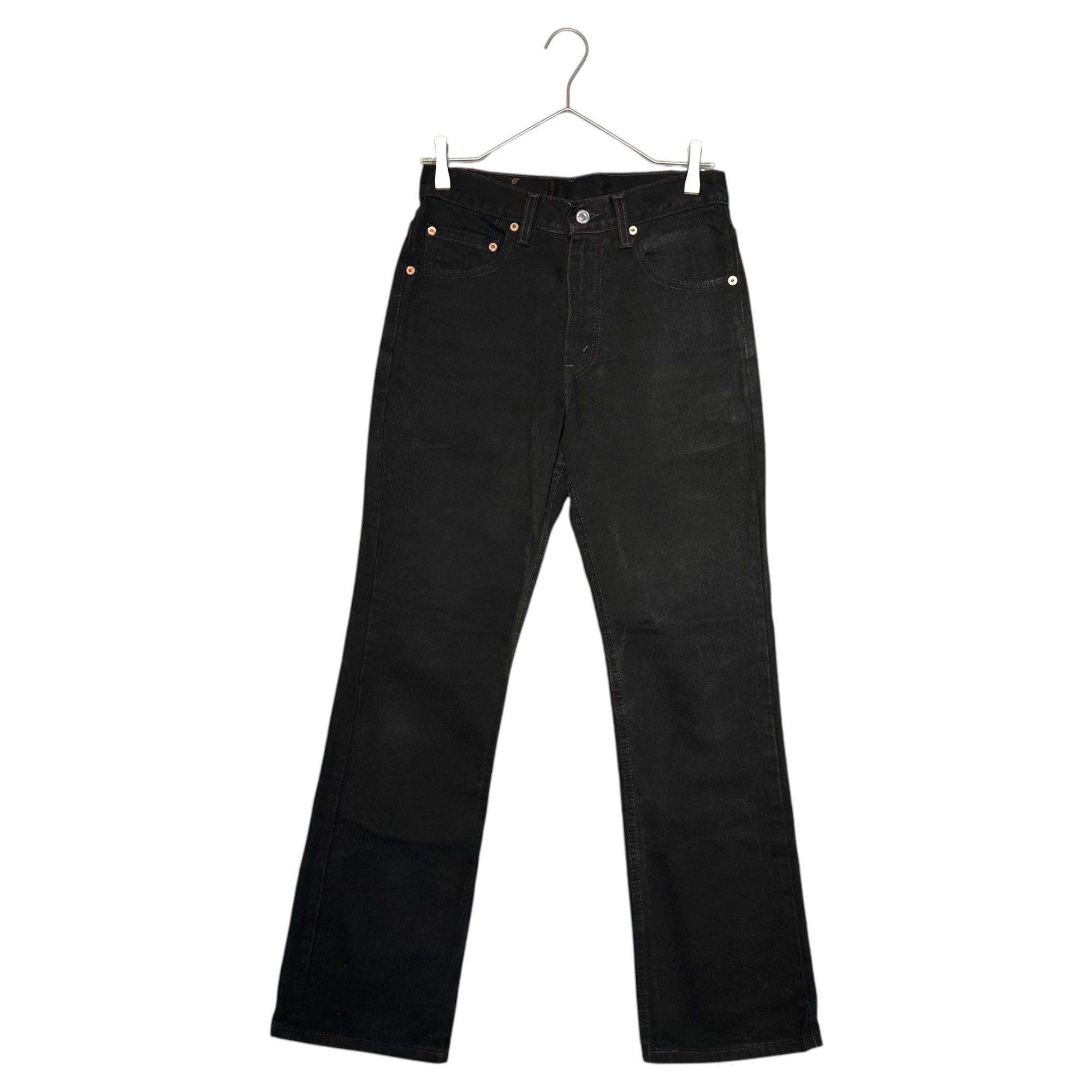 Levi's(リーバイス) 90's 517 USA made Black Denim bootsCut Pants 後染め ブラック ブーツカット フレア デニム パンツ 517-0260 W29 L30 ブラック 90年代 USA製 裏ボタン554