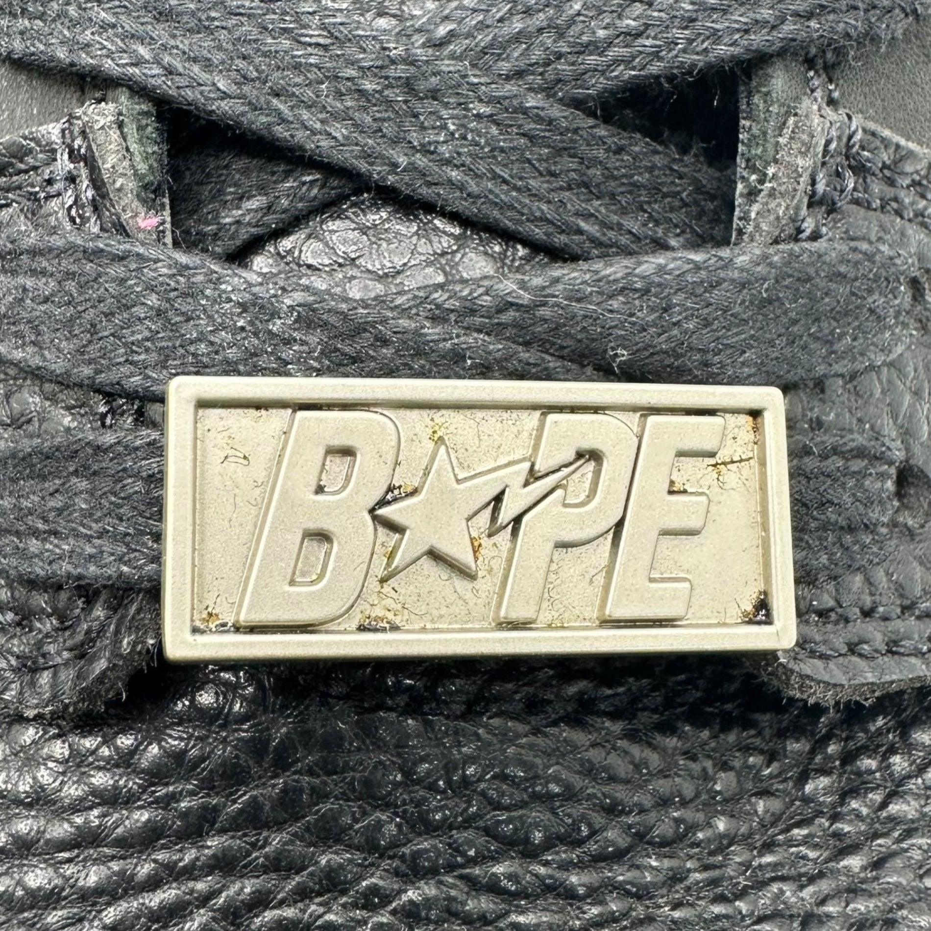 A BATHING APE(アベイシングエイプ) GUNNA BAPE STA™ ガンナ ペイプ スタ ローカット スニーカー 1G73191927 28.0cm ブラック×グリーン