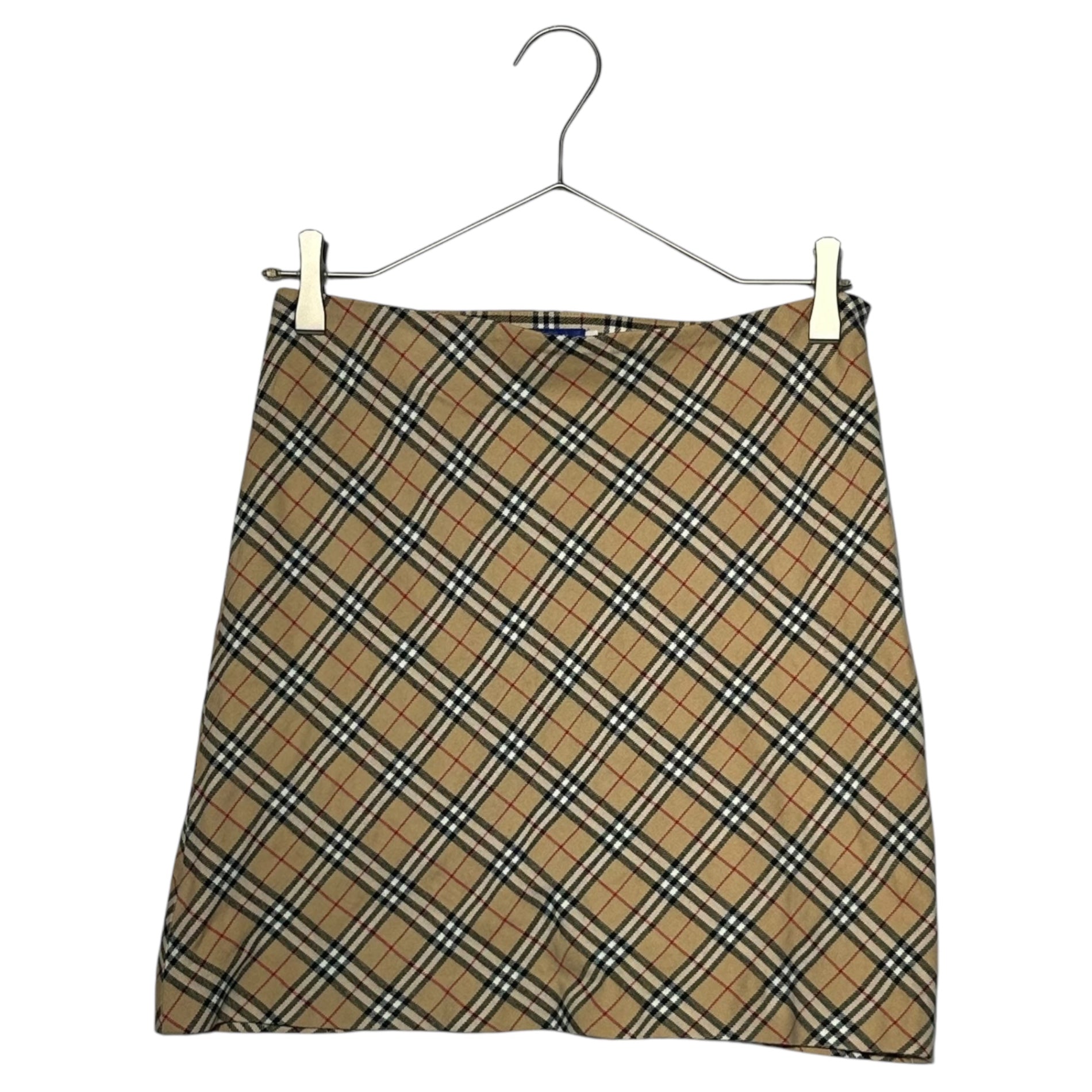 BURBERRY BLUE LABEL(バーバリーブルーレーベル) Nova Check Mini Tight Skirt ノヴァチェック ミニ タイト スカート FX584-116 38 ベージュ タータン