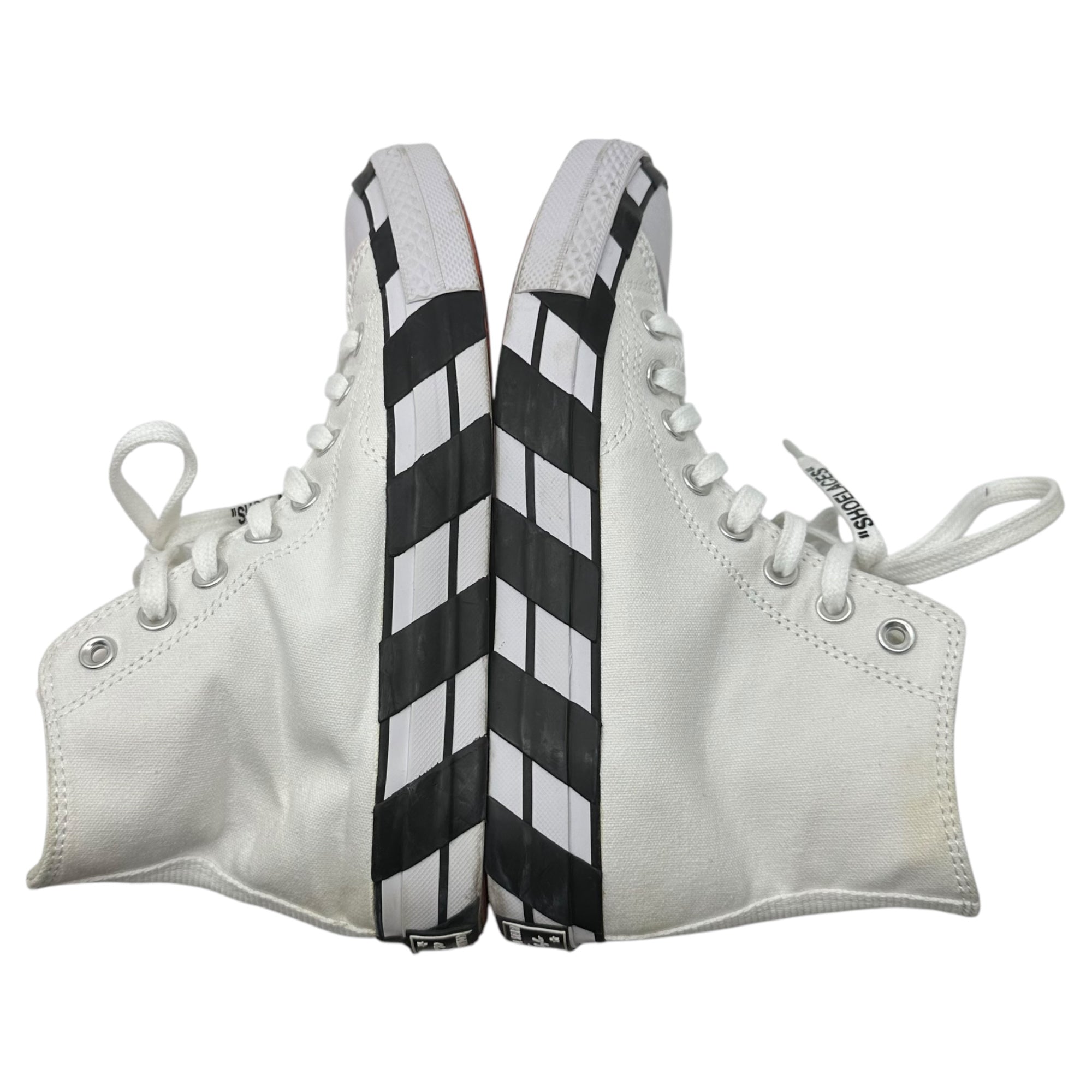 CONVERSE × OFF-WHITE(コンバース × オフホワイト) chuck taylor all star チャックテイラー オールスター スニーカー コラボ 163862C 25.5cm ホワイト×ブラック