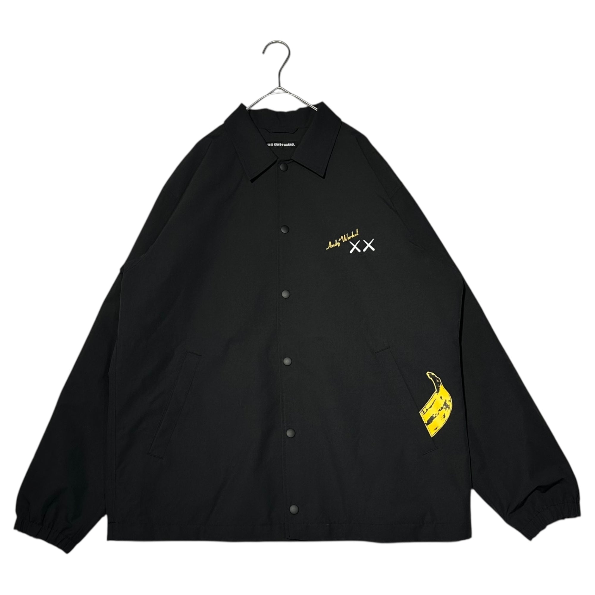 UNIQLO×KAWS×Warhol(ユニクロ×カウズ×アンディーウォーホル) Collaboration Water-Repellent Coach Jacket コラボ はっ水コーチジャケット L ネイビー