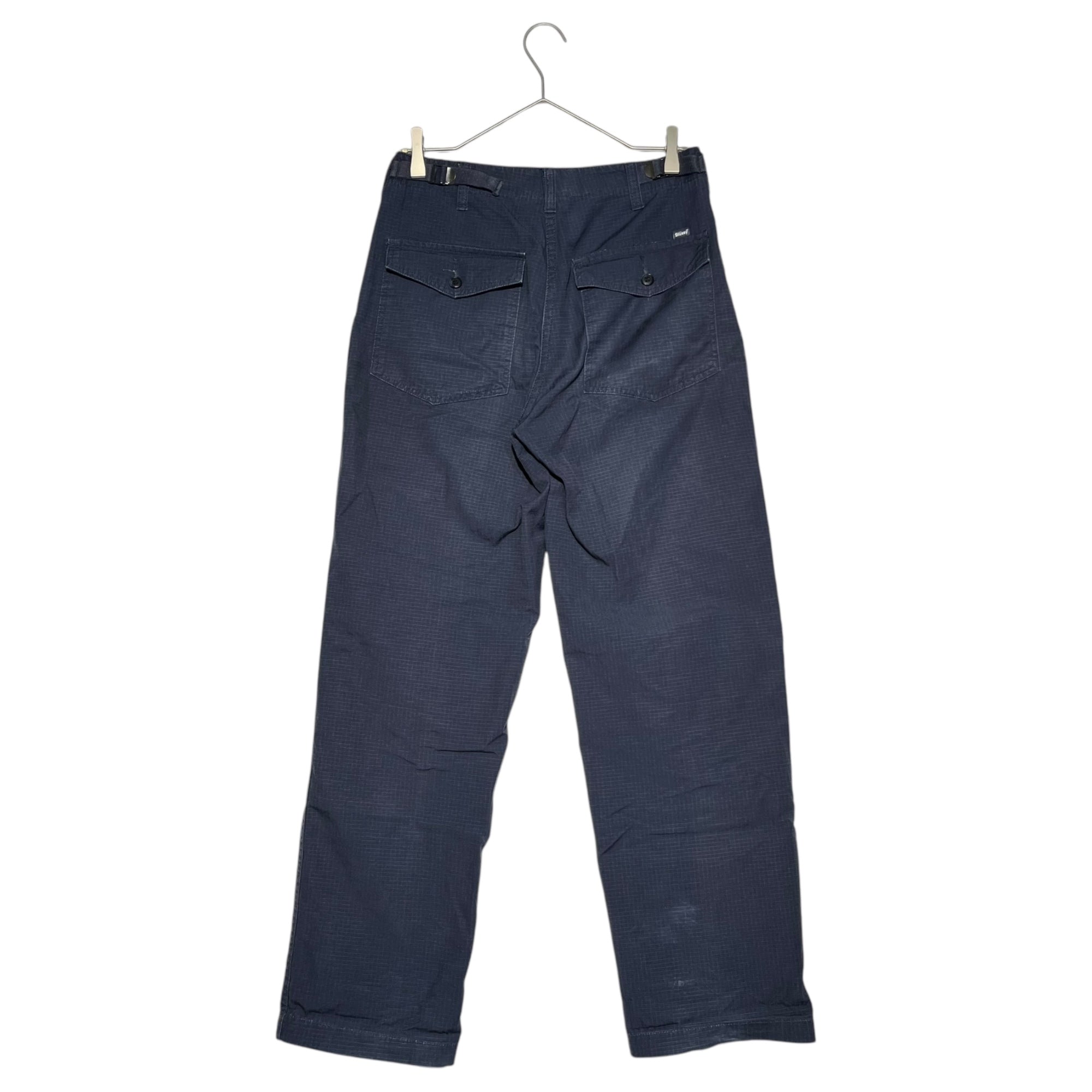 STUSSY(ステューシー) 90's ~ 00's USA made Ripstop double knee baker pants リップストップ ダブルニー ベイカー パンツ 28 ネイビー USA製 90年代~ OLD 紺タグ ミリタリー