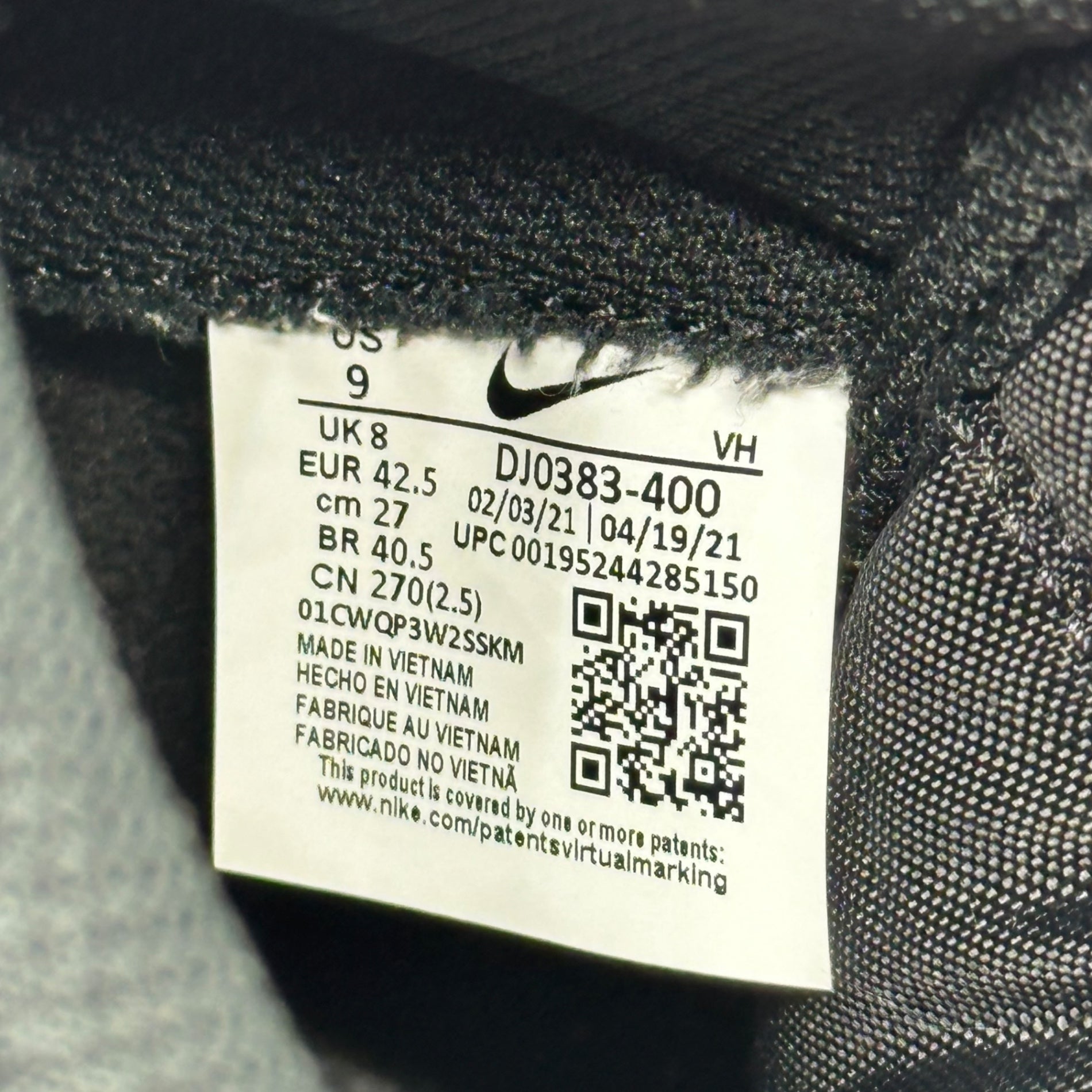 NIKE×FRAGMENT DESIGN(ナイキ×フラグメントデザイン) Dunk High "Tokyo" ダンク ハイ 東京 DJ0383-400 27cm ブラック×ネイビー 箱付 コラボ