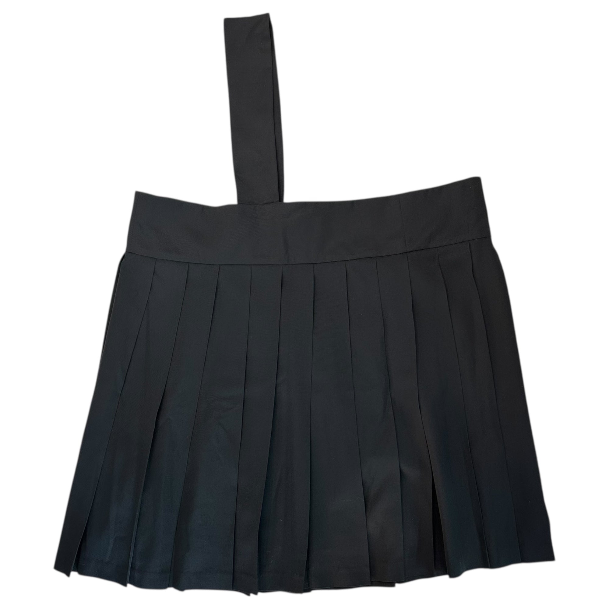 tricot COMME des GARCONS(トリココムデギャルソン) 09AW One-Shoulder Pleated Suspender Skirt ワンショルダー プリーツ 吊り スカート TD-A008 M ブラック AD2009 ジャンパースカート