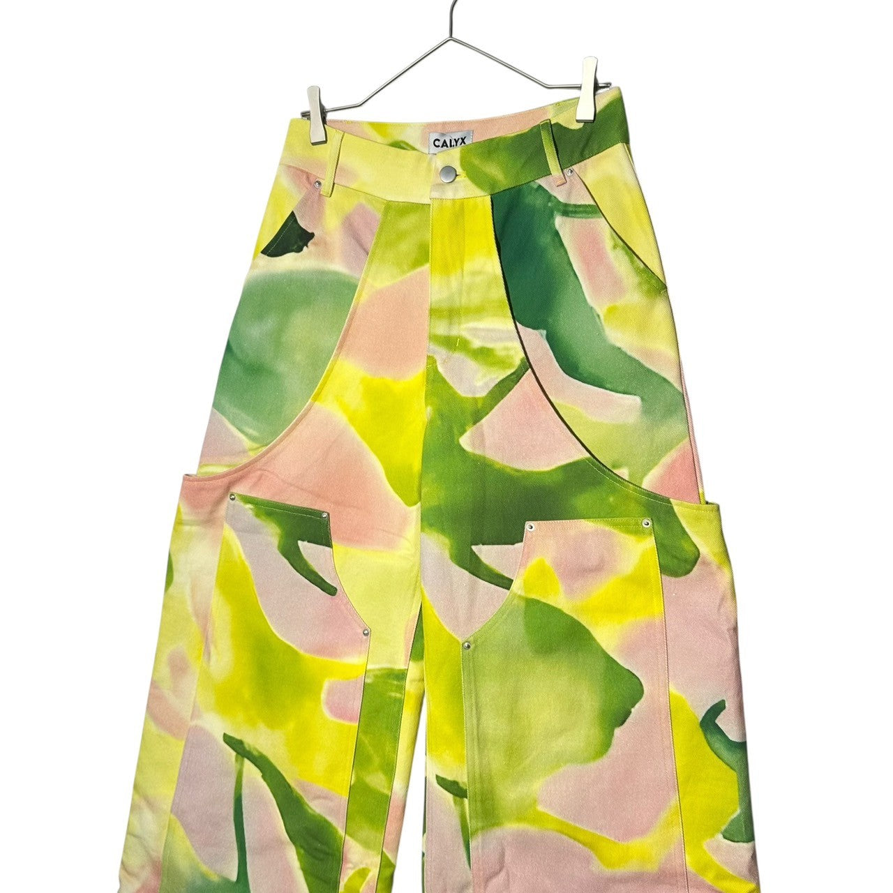 CALYX(カリクス) CARPENTER PANTS カーペンター パンツ CAL25SS-PT004 S グリーン×ピンク 参考定価86,900円(税込)