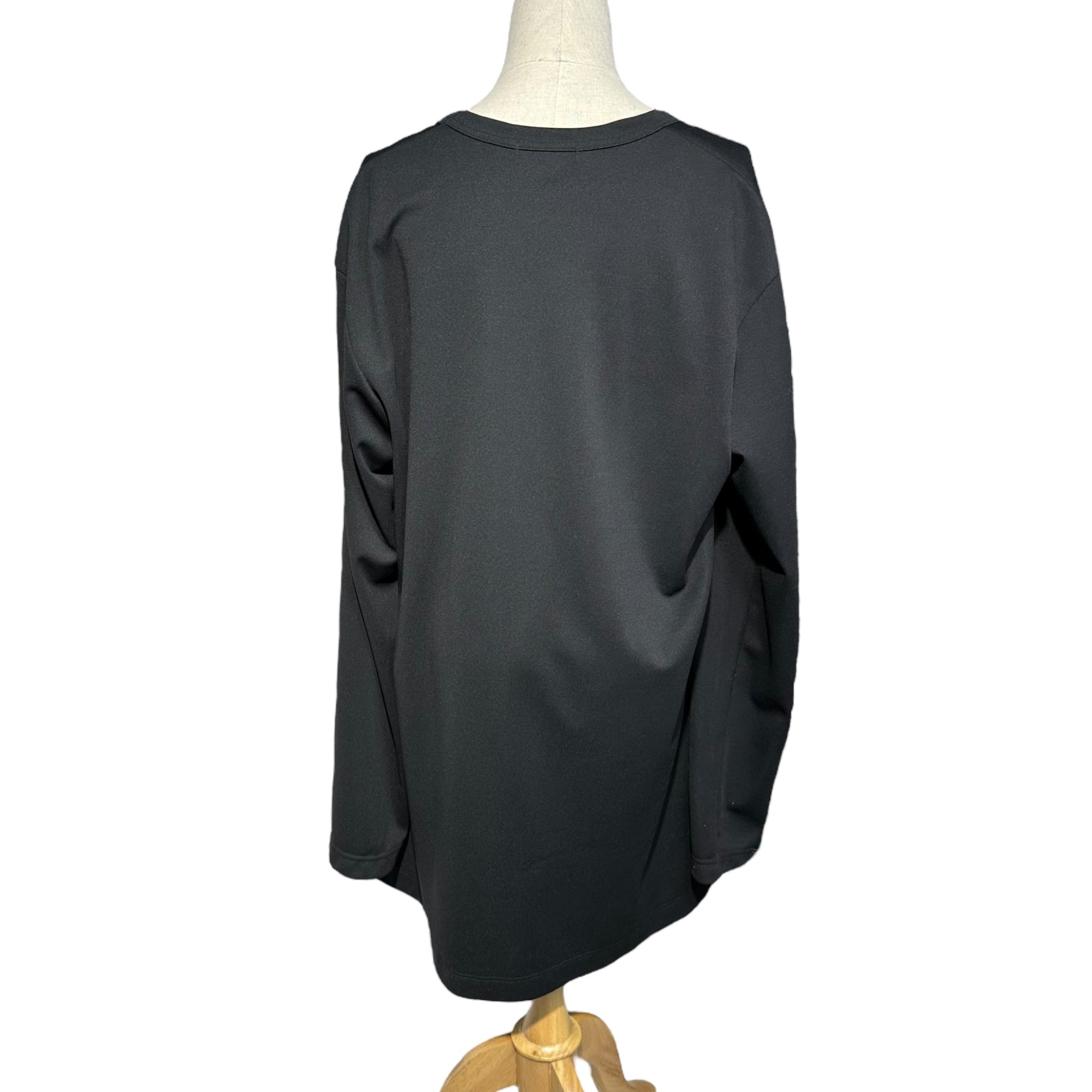 COMME des GARCONS HOMME PLUS(コムデギャルソンオムプリュス) 22AW ノマド期 Draped Estelle Long Length Cut and Sewn ドレープ エステル ロング丈 カットソー PJ-T016 L ブラック AD2022 長袖 Tシャツ