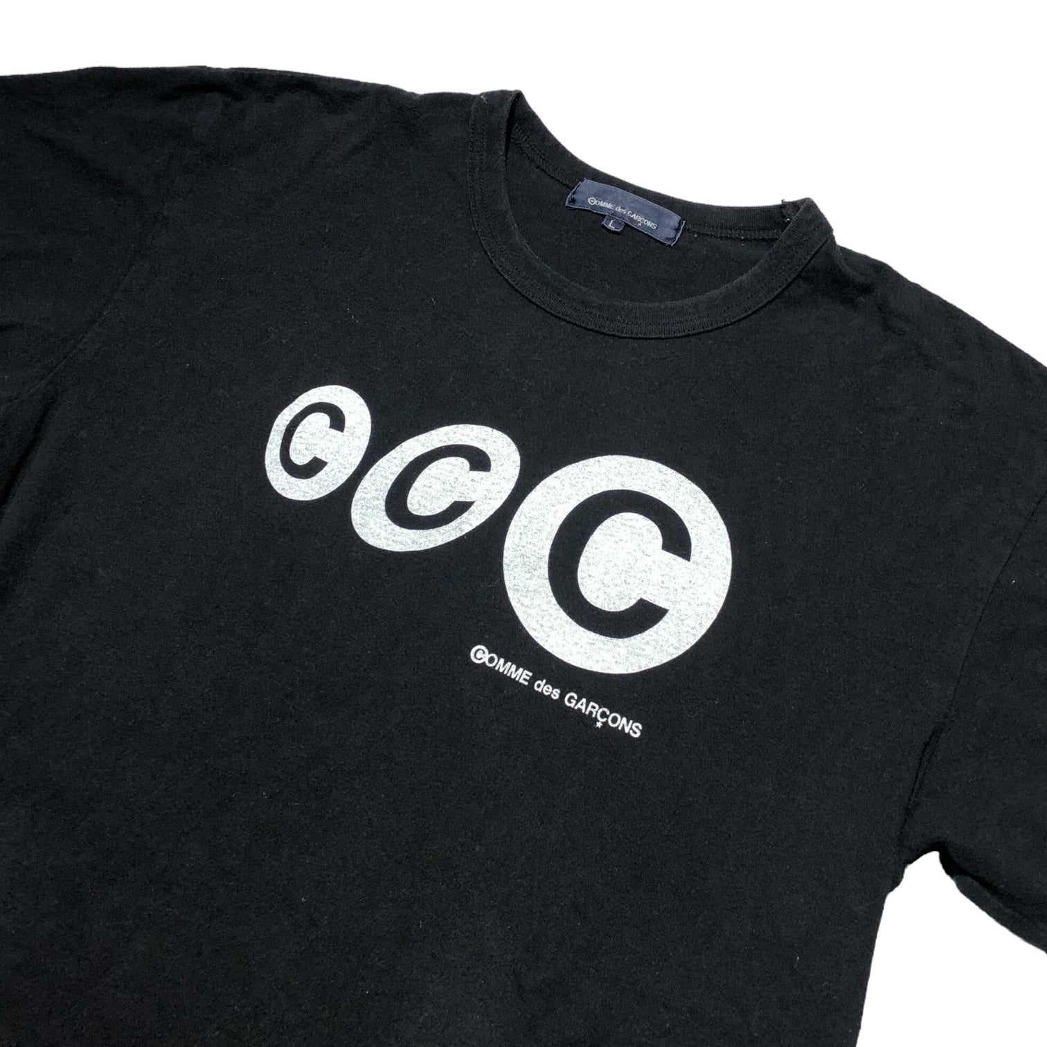 COMME des GARCONS(コムデギャルソン) 青山限定 © logo print T-shirt ロゴ プリント Tシャツ KJ-T001 L ブラック AD2019