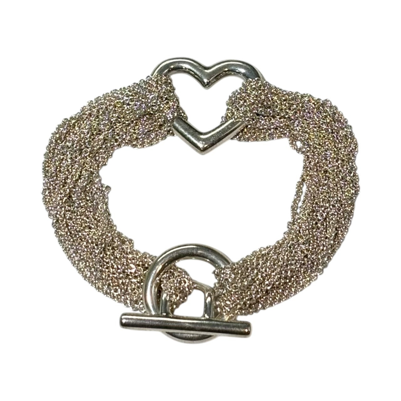 TIFFANY & CO.(ティファニー) Open Heart Toggle Chain Necklace オープンハート トグル チェーン ブレスレット シルバー