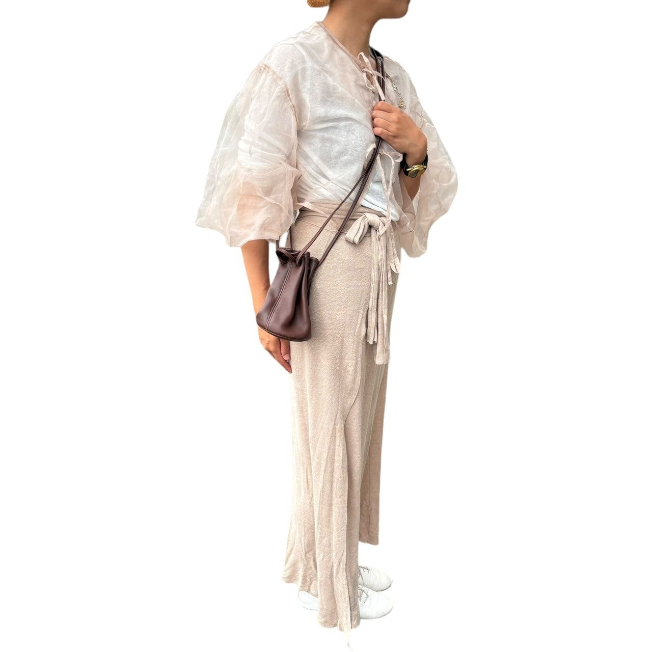 COACH(コーチ) OLD COACH mini drawstring shoulder bag ミニ 巾着 ショルダー バッグ ブラウン