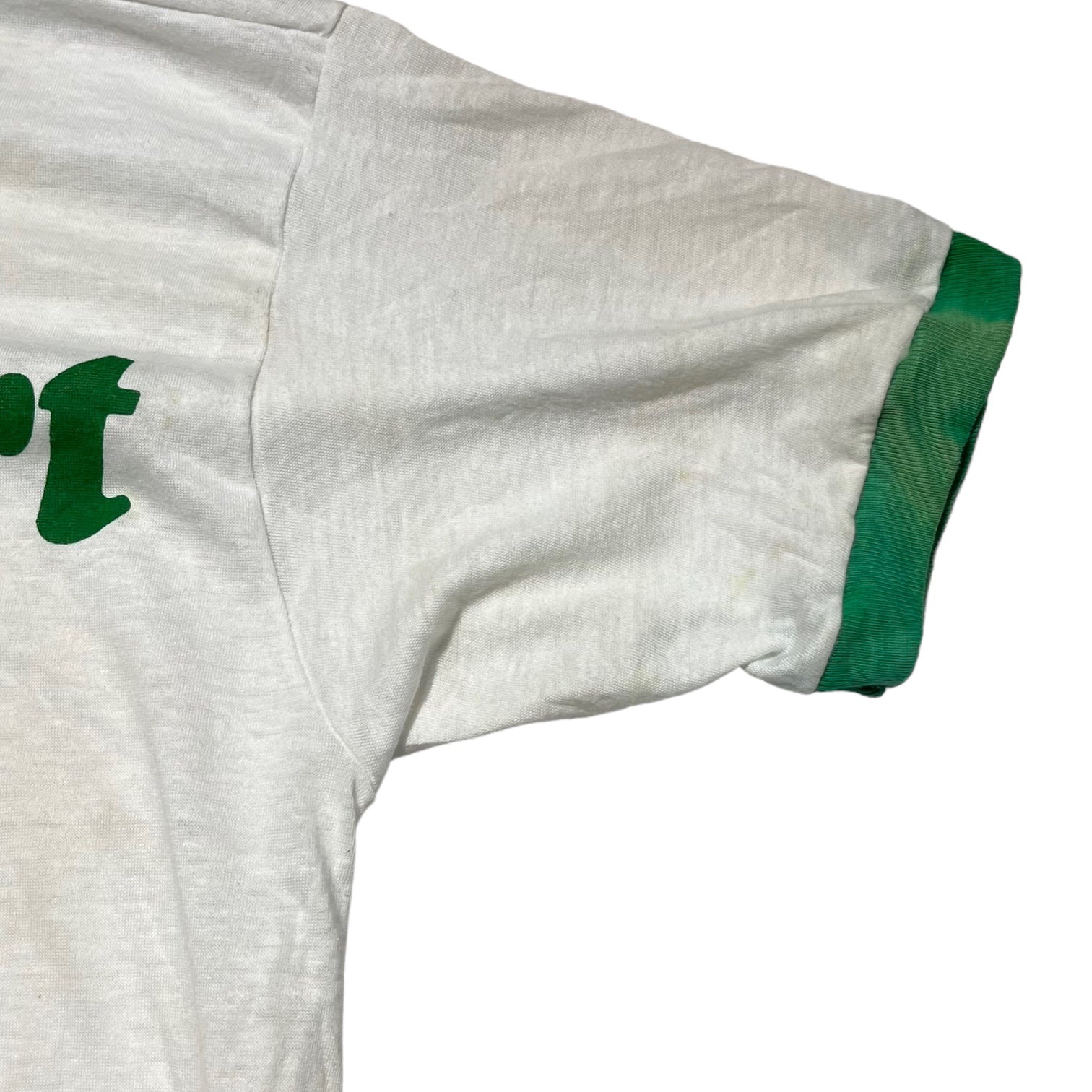 SCREEN STARS(スクリーンスターズ) 80’s "Alive with pleasure" ringer t-shirt リンガー Tシャツ M ホワイト×グリーン 80年代 Newport 著名人着用モデル タバコ シガレット