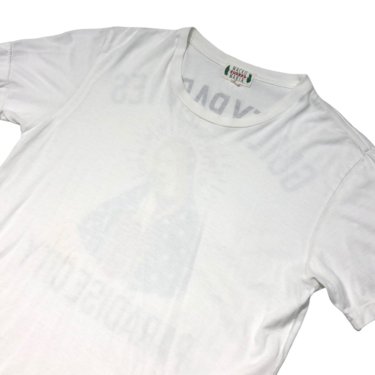 WACKO MARIA(ワコマリア) Maria print TEE マリア プリント Tシャツ S ホワイト×マルチカラー