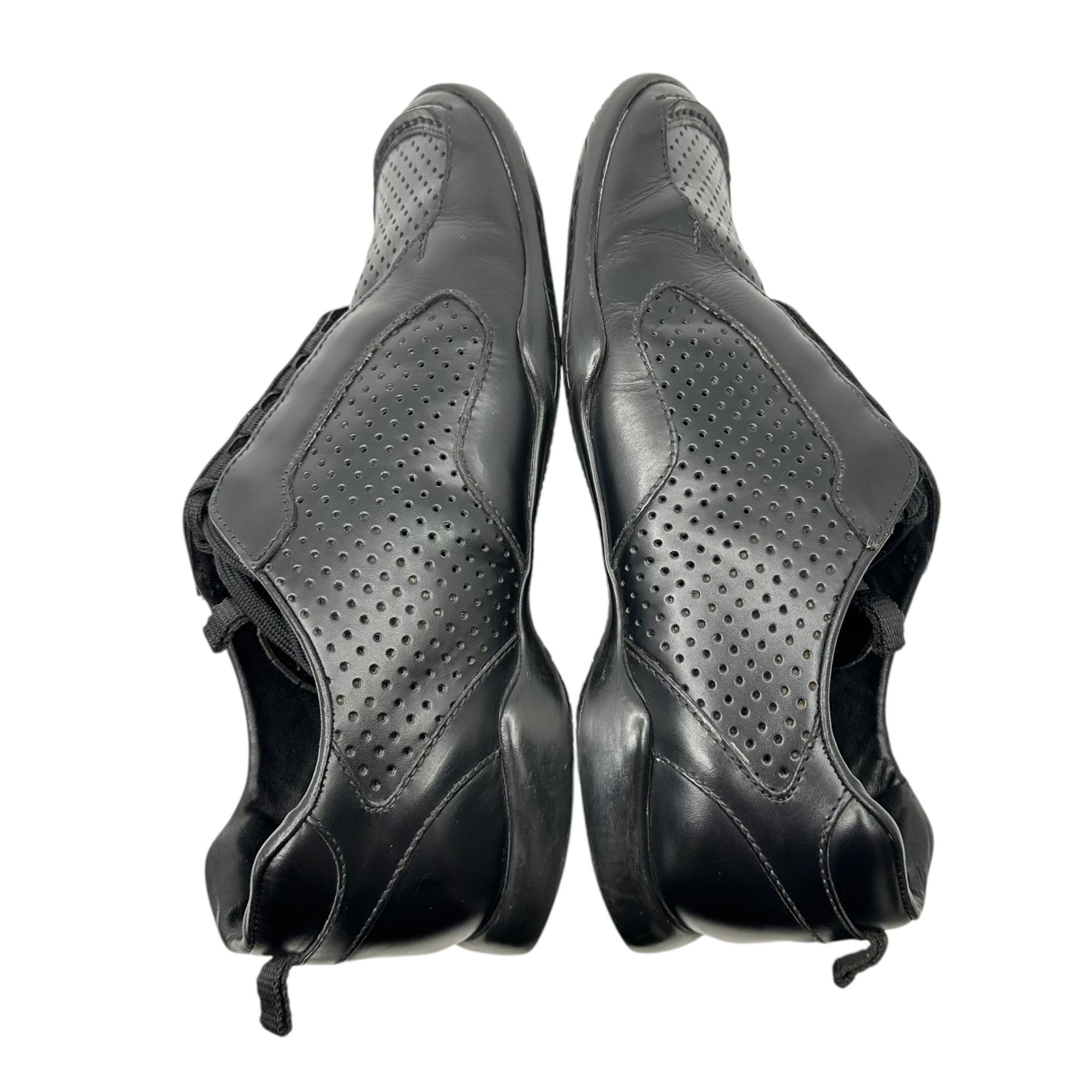 PRADA(プラダ) 00's Perforated leather square toe shoes パンチング レザー スクエア トゥ シューズ 7 1/2(26.5cm程度) ブラック スニーカー