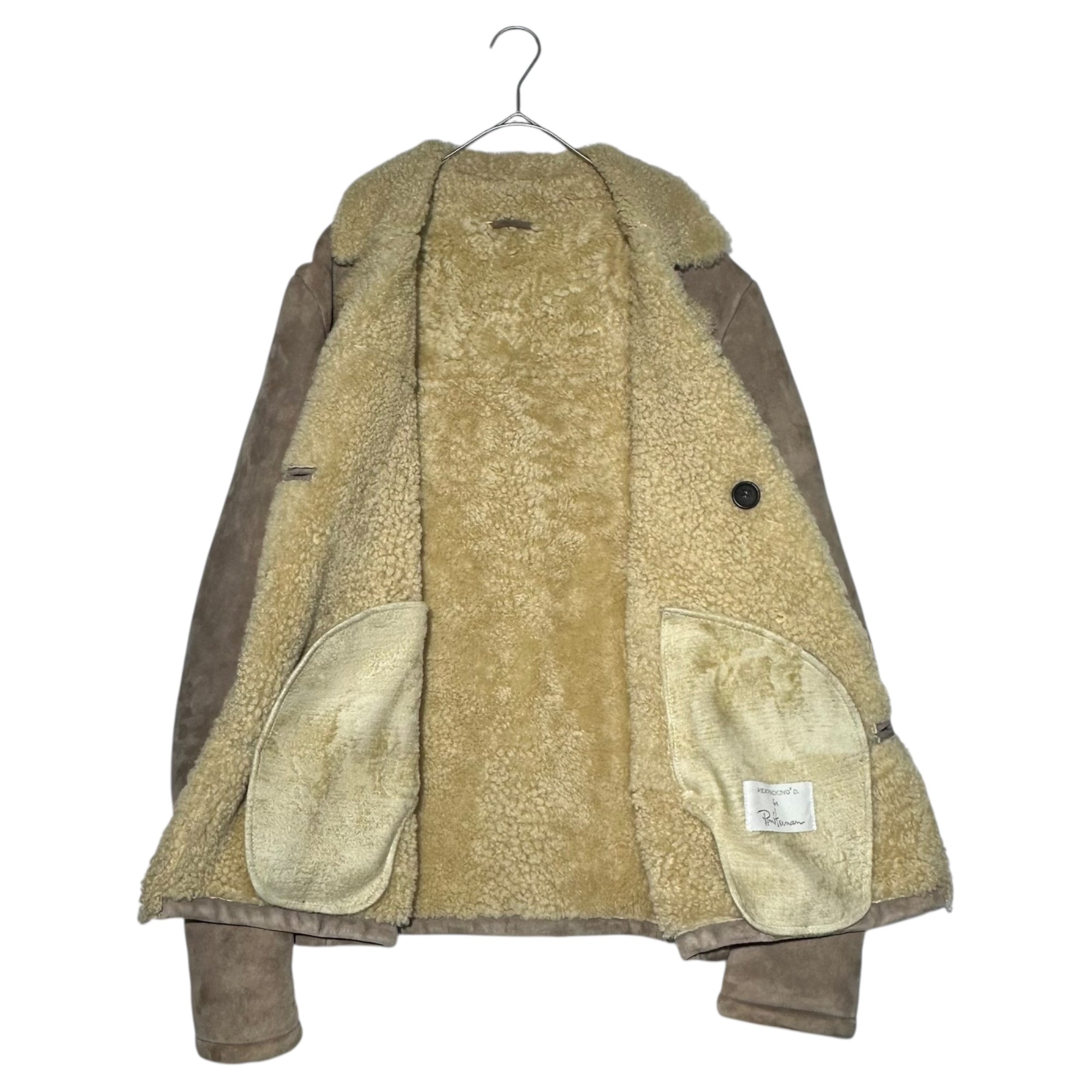 MEATPACKING D for Ron Herman (ミートパッキング・ディ フォー ロンハーマン) Mouton Boa Lunch Coat ムートン ボア ランチコート M グレージュ