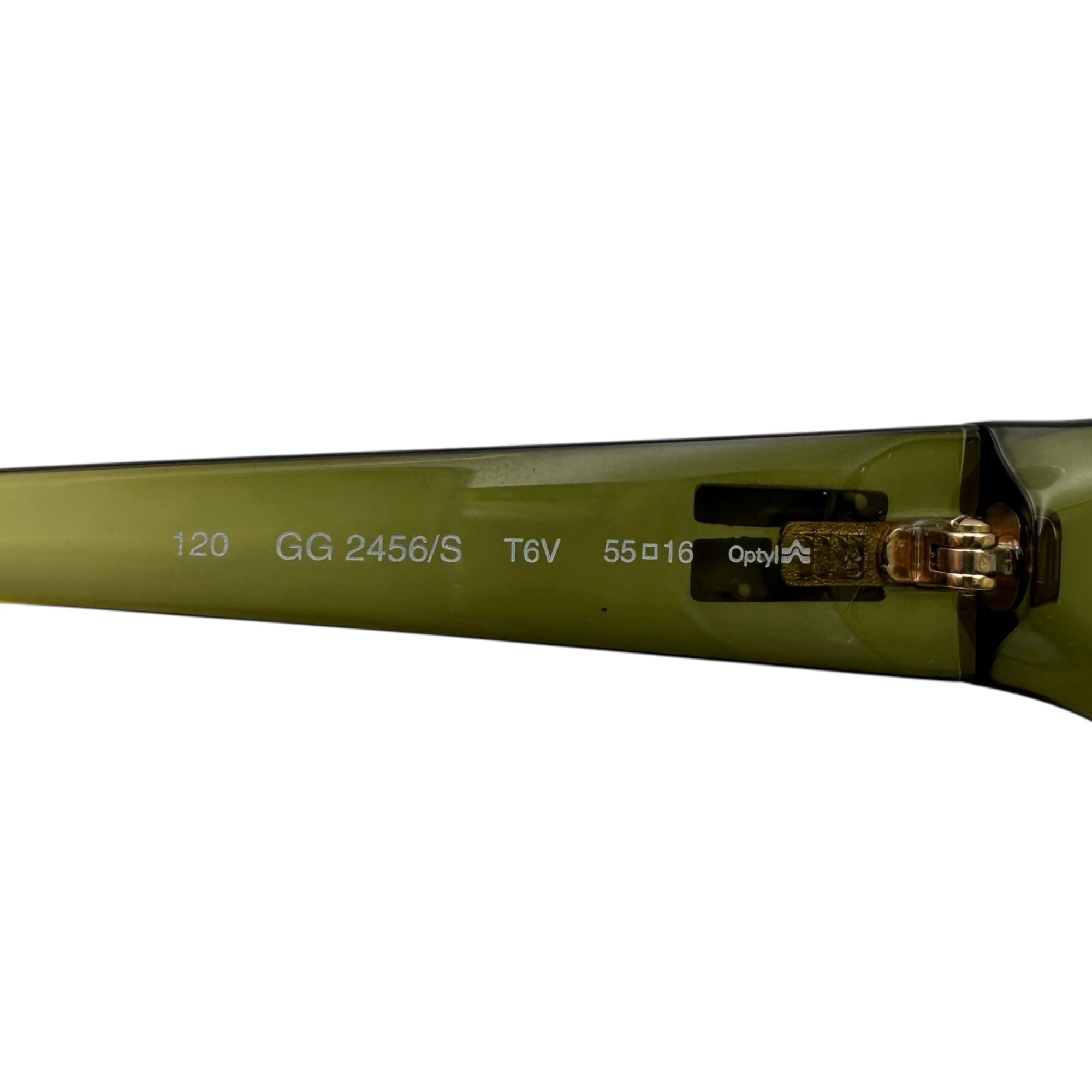 GUCCI(グッチ) G Logo Clear Sunglasses ロゴ クリア サングラス G G2456/S グリーン Y2K