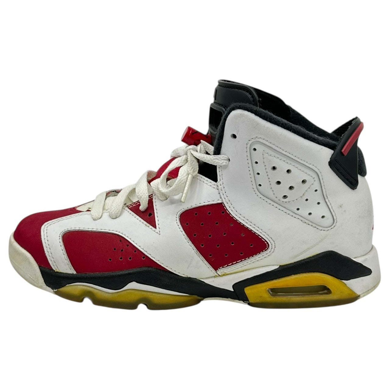 NIKE(ナイキ) AIR JORDAN 6 RETRO CARMINE 2014 (GS) エアジョーダン 6 レトロ ハイカット スニーカー 384665-160 24cm ホワイト×レッド