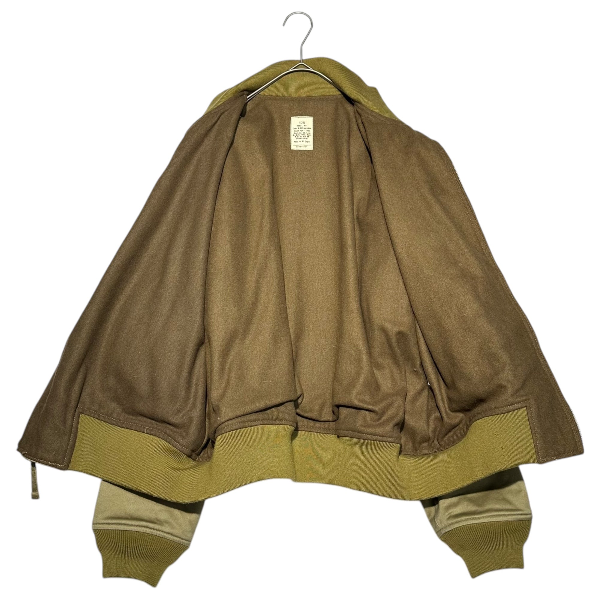 YMCL KY(ワイエムシーエルケーワイ) tanker jacket タンカース ジャケット W-669-qm-16999 42R カーキ 復刻 ミリタリー 古着 TALON ジップ
