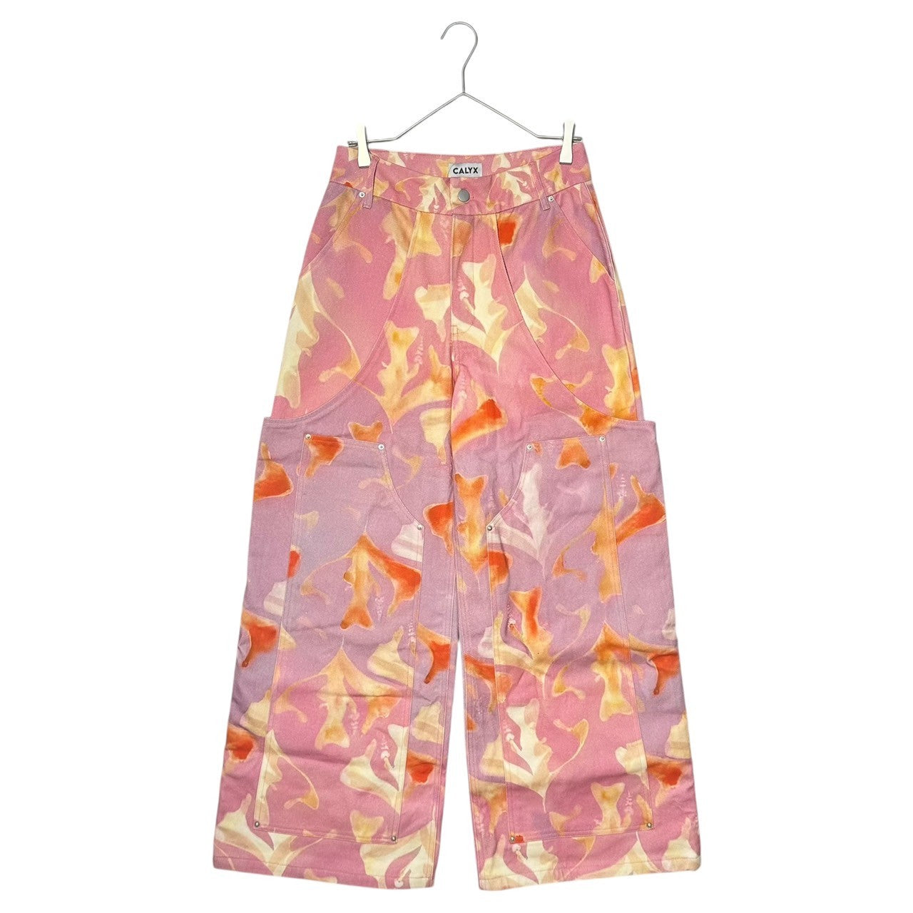 CALYX(カリクス) CARPENTER PANTS カーペンター パンツ CAL25SS-PT002 S ピンク 参考定価86,900円(税込) ブランド記載色:バーガンディー