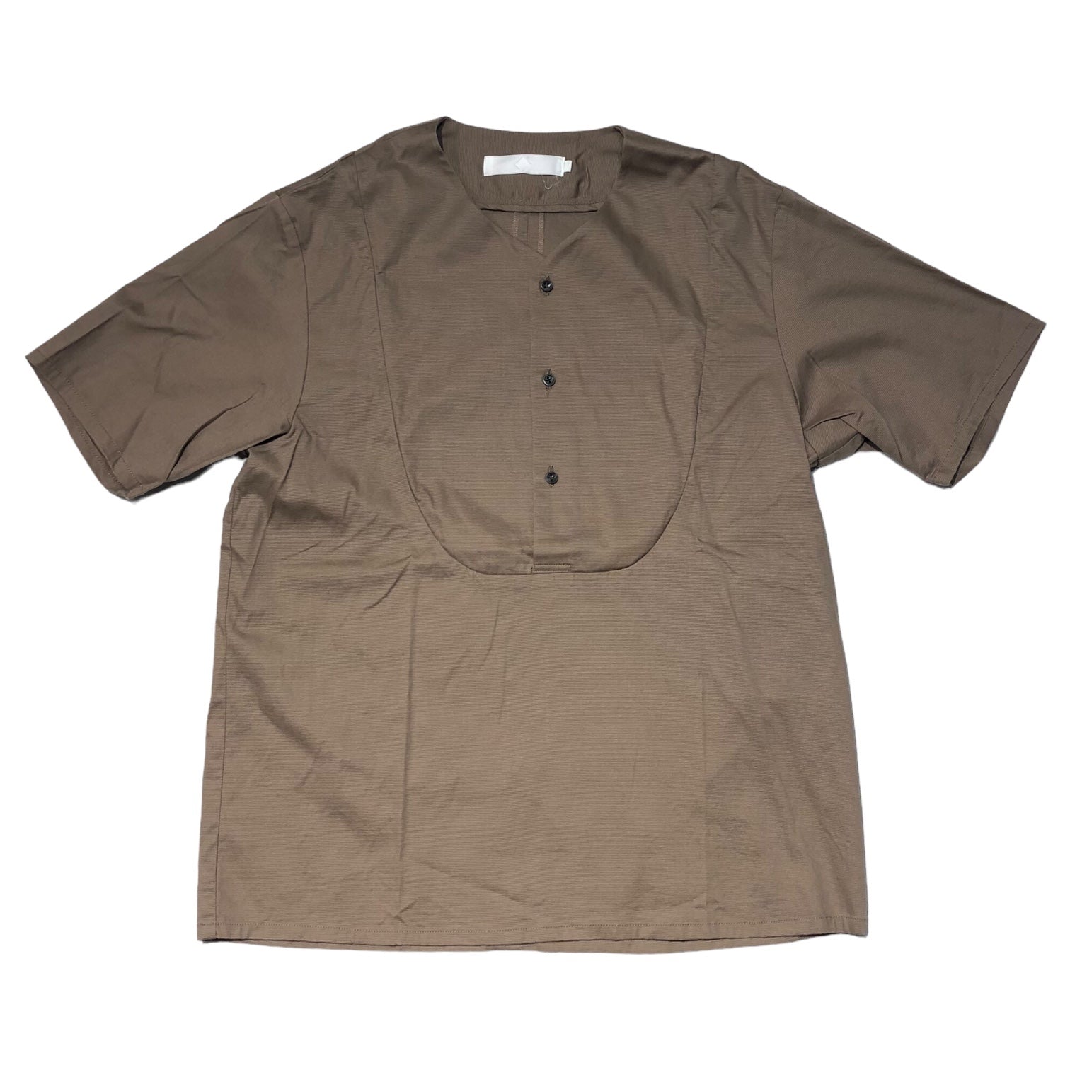 ETHOSENS(エトセンス) S/S pullover shirt 半袖 プルオーバー シャツ 2(M程度) ベージュ
