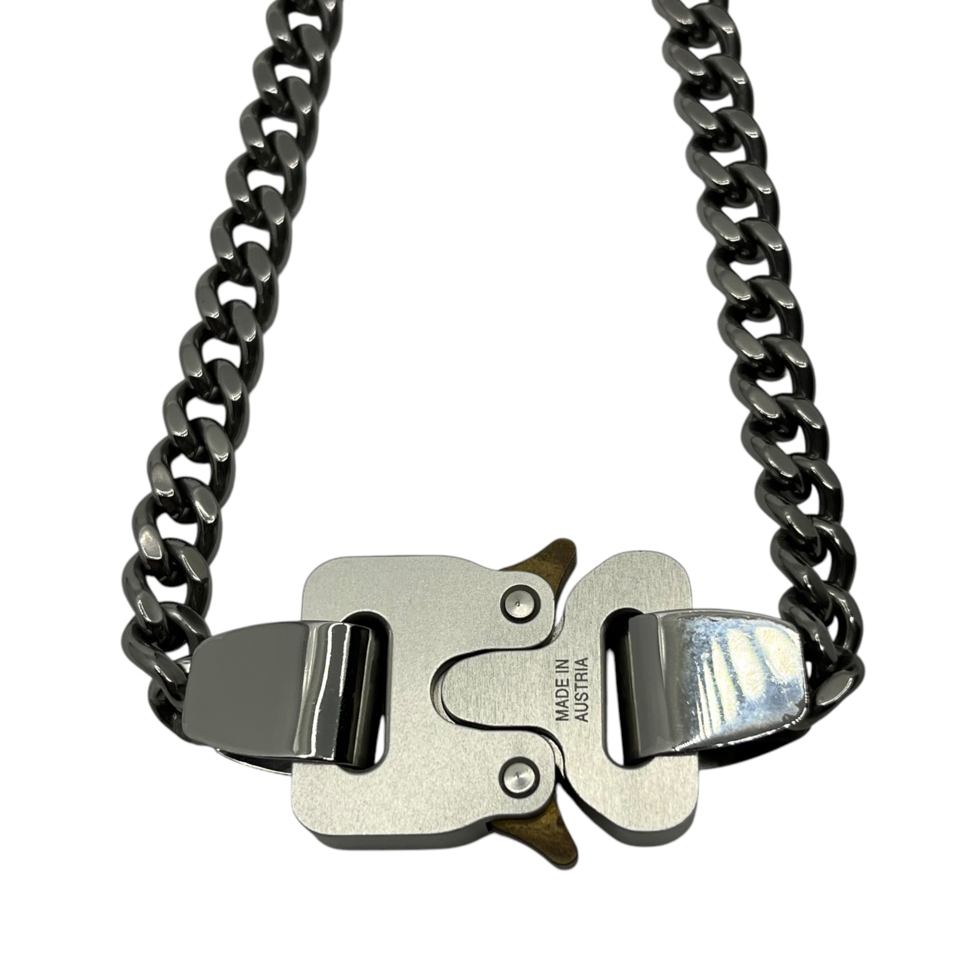 1017 ALYX 9SM(アリクス) Roller coaster buckle chain necklace ローラー コースター バックル チェーン ネックレス AAUJW213OT01 S シルバー GRY0002 コブラ アクセサリー 箱付