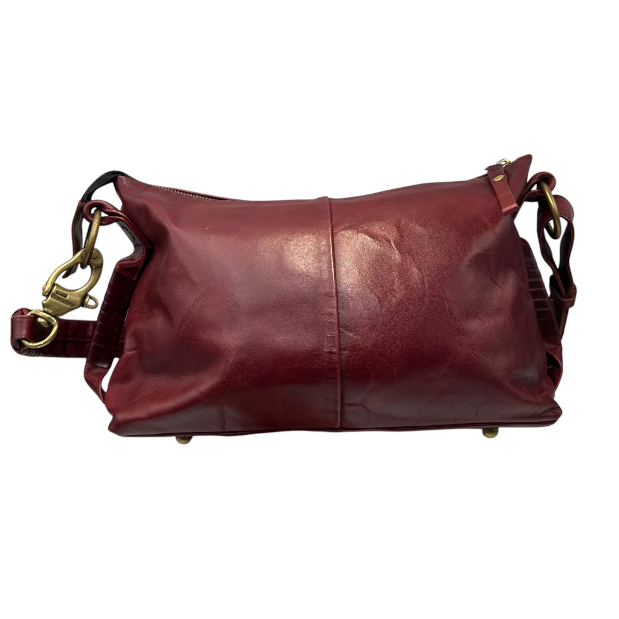 cornelian taurus(コーネリアンタウラス) 2Way Panel Leather Shoulder Bag - Cowhide パネル レザー ショルダー バッグ ハウハイド ボルドー by daisuke iwanaga