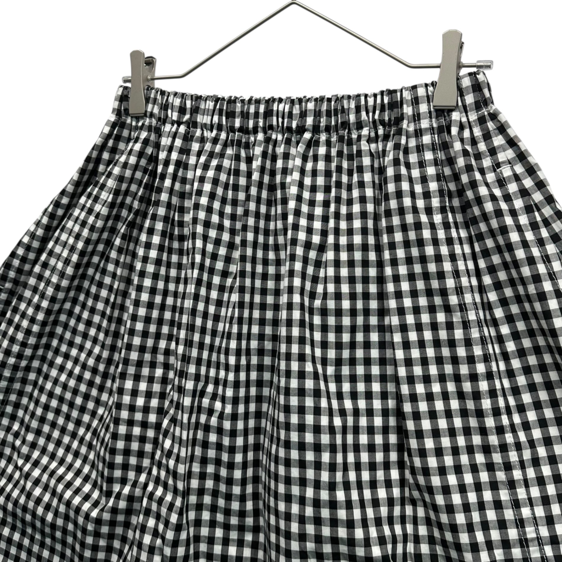 tricot COMME des GARCONS(トリココムデギャルソン) 12SS Cotton Gingham Check Sarouel Easy Shorts コットン ギンガムチェック サルエル イージー ショーツ TI-P033 FREE ブラック×ホワイト AD2011 男性着用可能