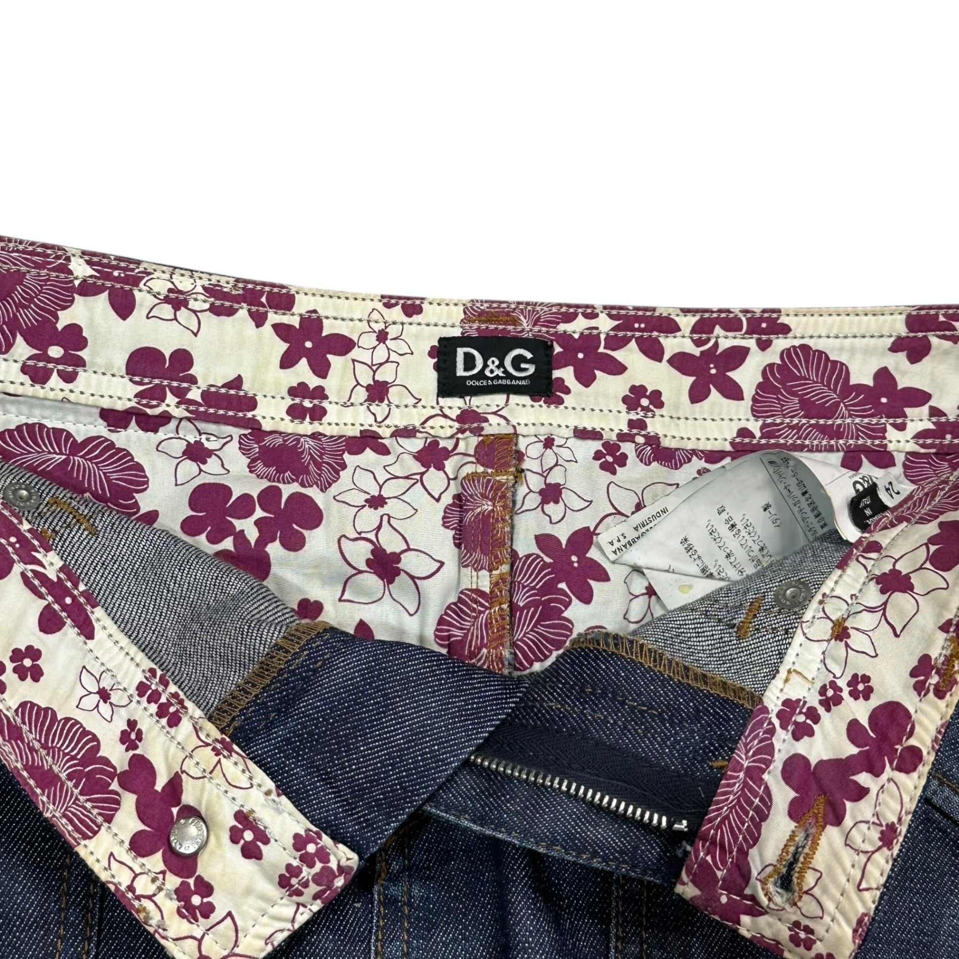 D&G(ディー&ジードルガバドルチェ&ガッバーナ) Gimmick Pocket Denim Mini Skirt ギミック ポケット デニム ミニ スカート SI0331/SD412 24 インディゴ