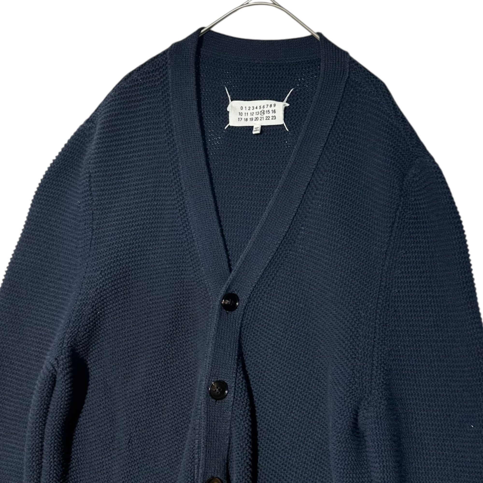 MAISON MARGIELA(メゾンマルジェラ) 14SS Cotton Knit Cardigan コットン ニット カーディガン S50GP0018 S14792 M ネイビー ジョンガリアーノ就任シーズン