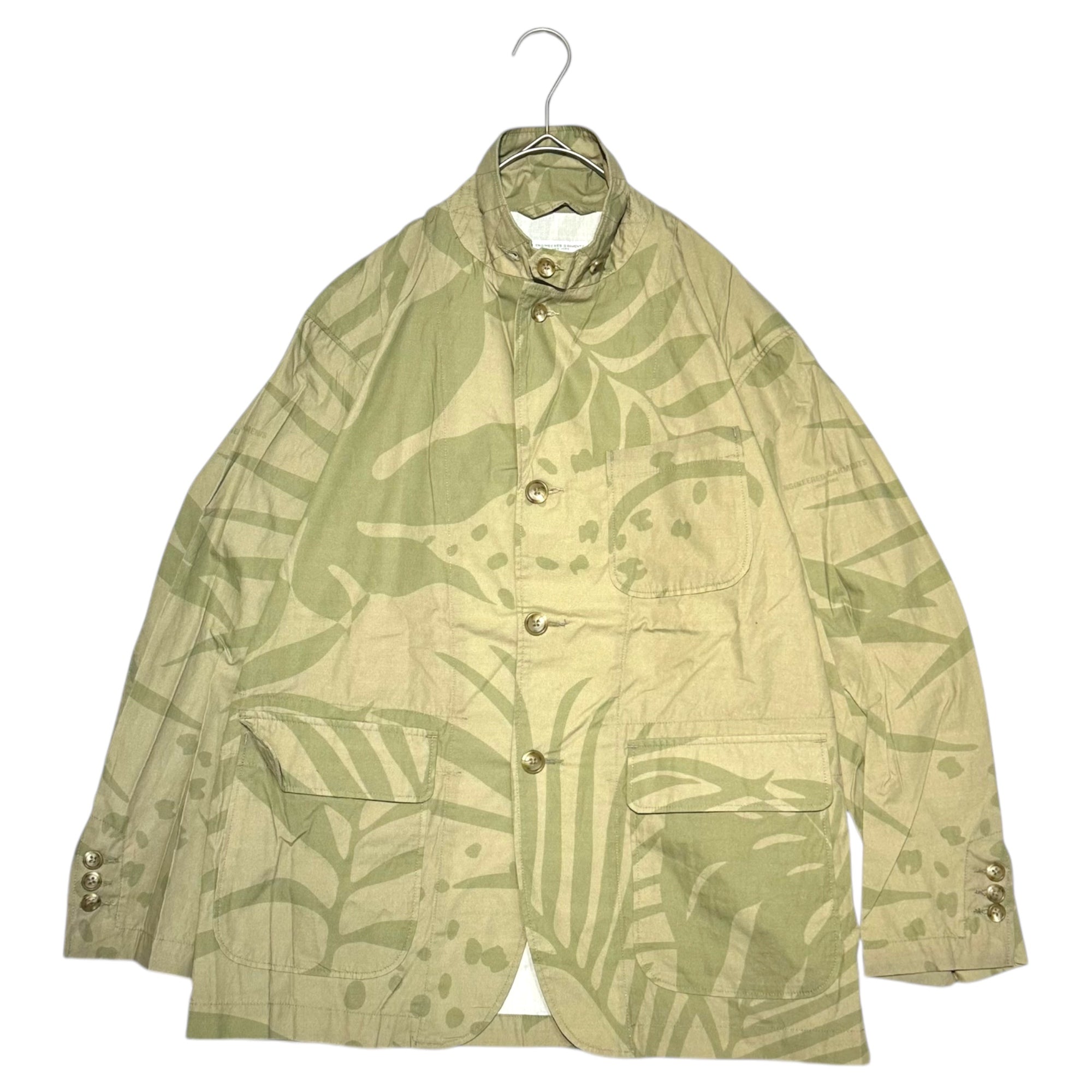 Engineered Garments(エンジニアードガーメンツ) 22SS LOITER JACKET – LEAF PRINT COTTON POPLIN ロイター ジャケット - リーフ プリント コットン ポプリン XS カーキ テーラード