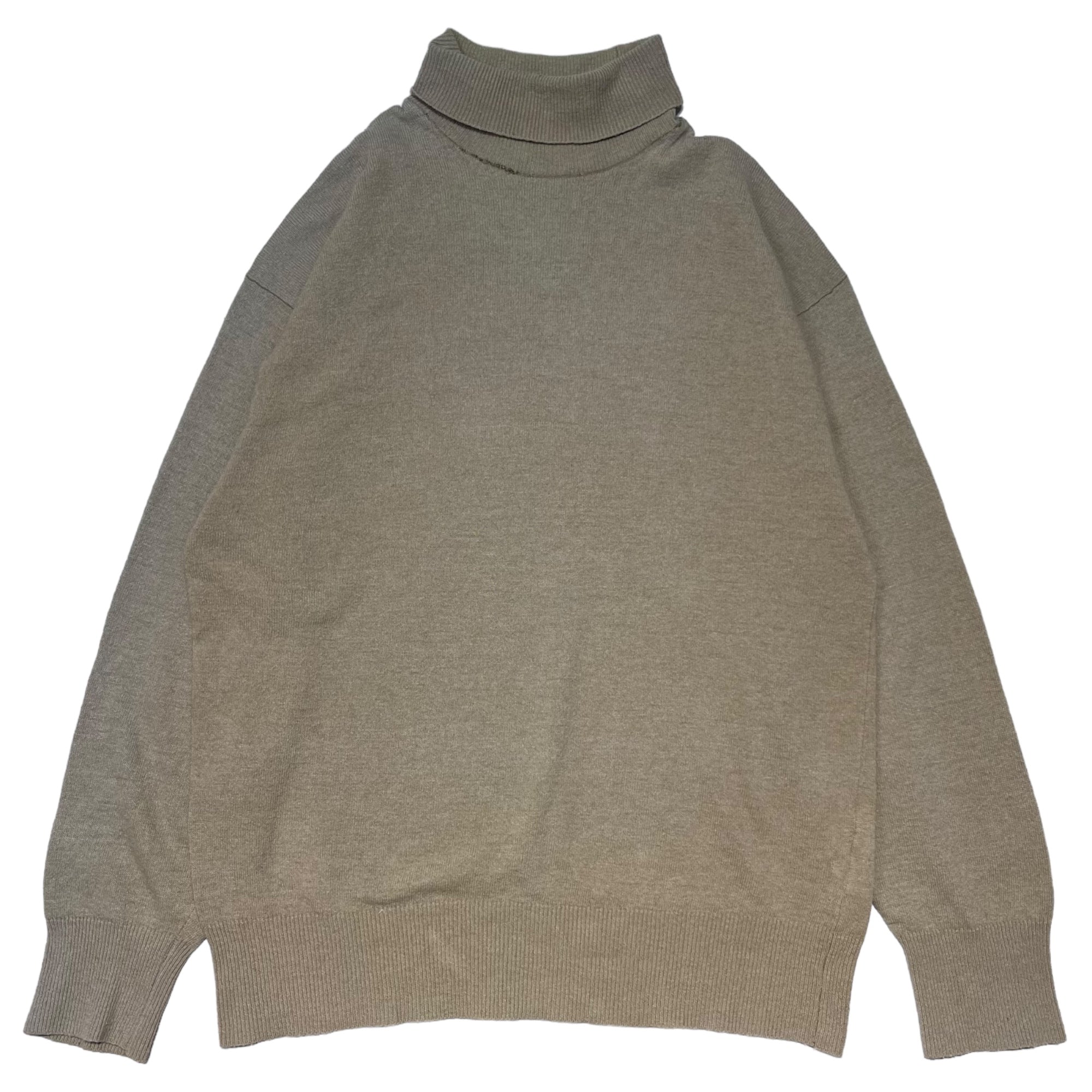 COMME des GARCONS HOMME(コムデギャルソンオム) 80's Turtleneck wool blend knit タートルネック ウール ニット 本人期 表記なし(L程度) ベージュ 80年代 川久保玲