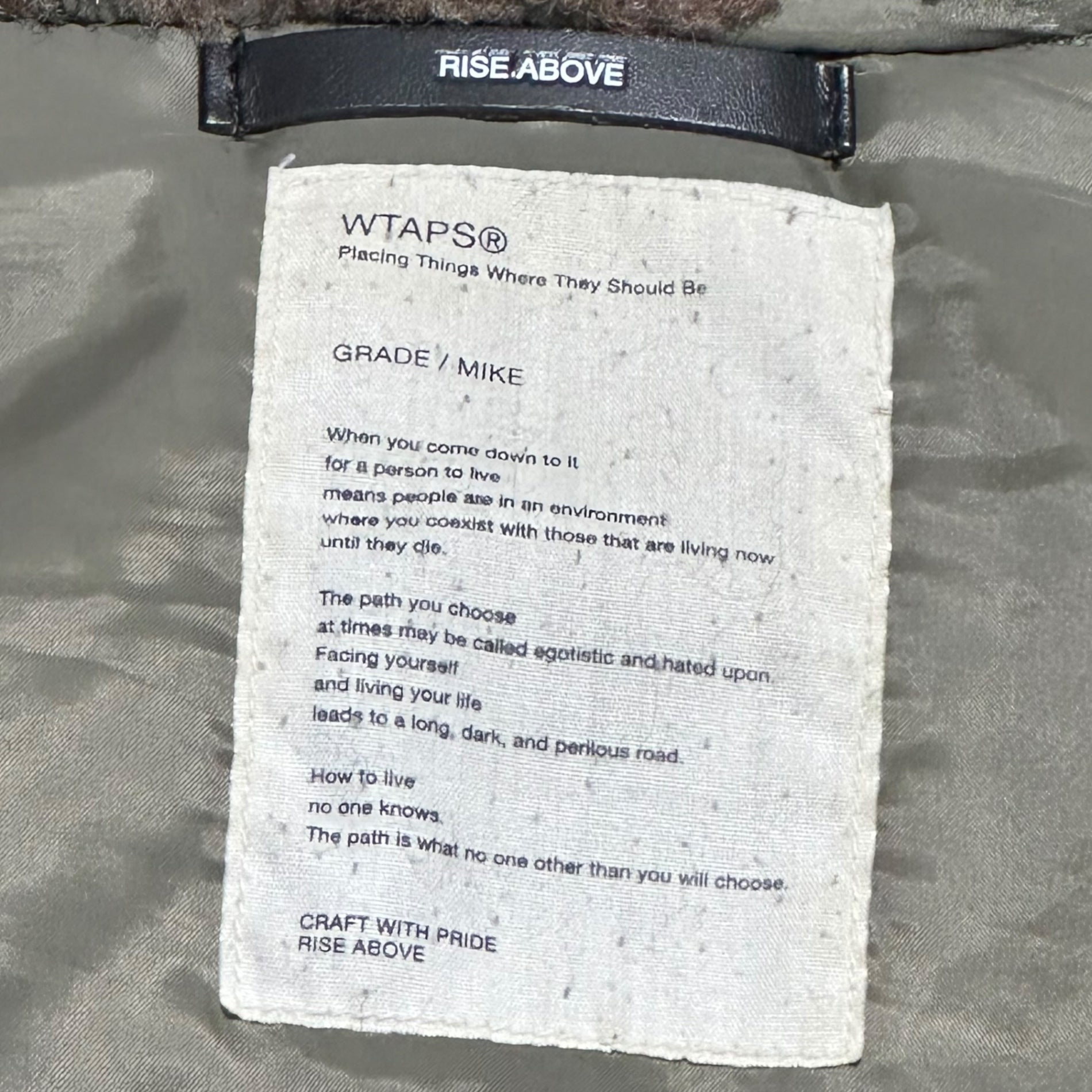 WTAPS(ダブルタップス) 09AW N-3B JACKET.FIELD.NYLON.TWILL ミリタリー ファー フライト ジャケット 092GWDT-JKM03 M オリーブ 00's アーカイブ