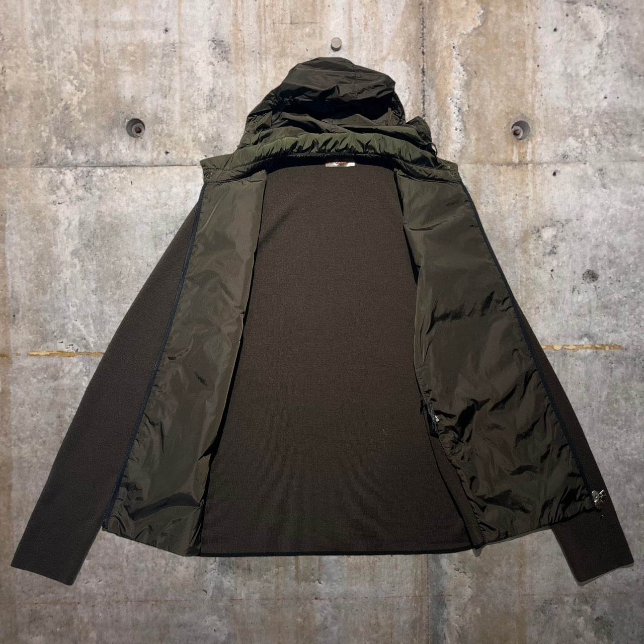 PRADA SPORT(プラダスポーツ) ニット切替ナイロンジャケット 50(XLサイズ程度) ブラウン
