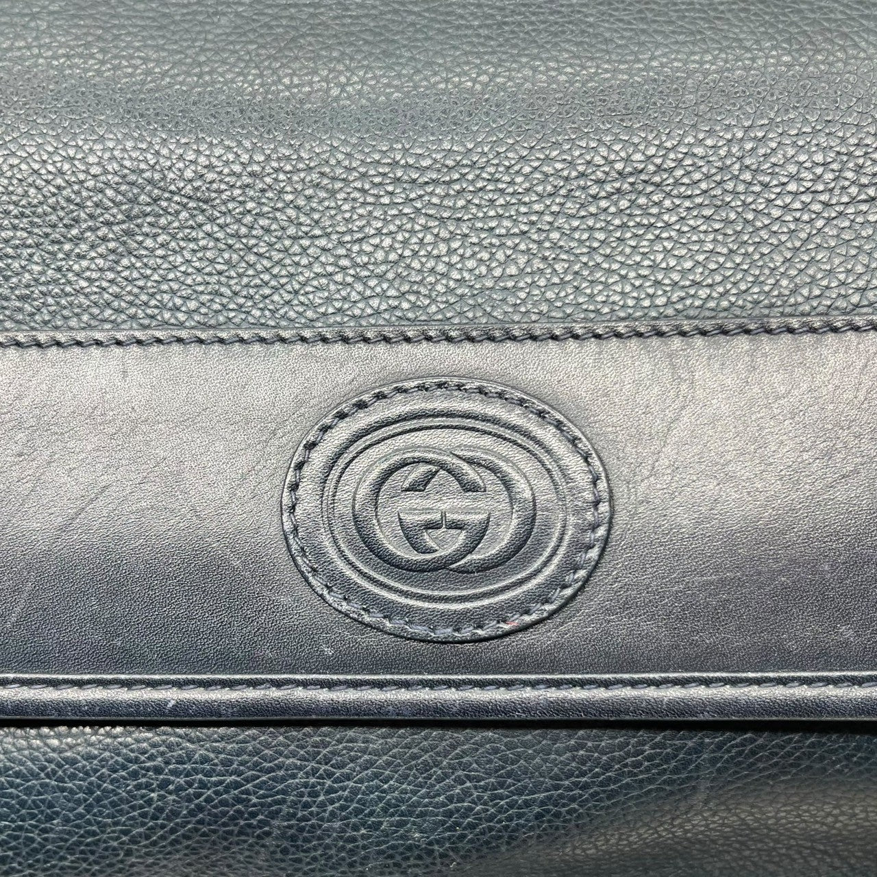 GUCCI(グッチ) Vintage GG Logo Leather Shoulder Bag ヴィンテージ GG ロゴ レザー ショルダー バッグ 001・14・0925 ネイビー OLD